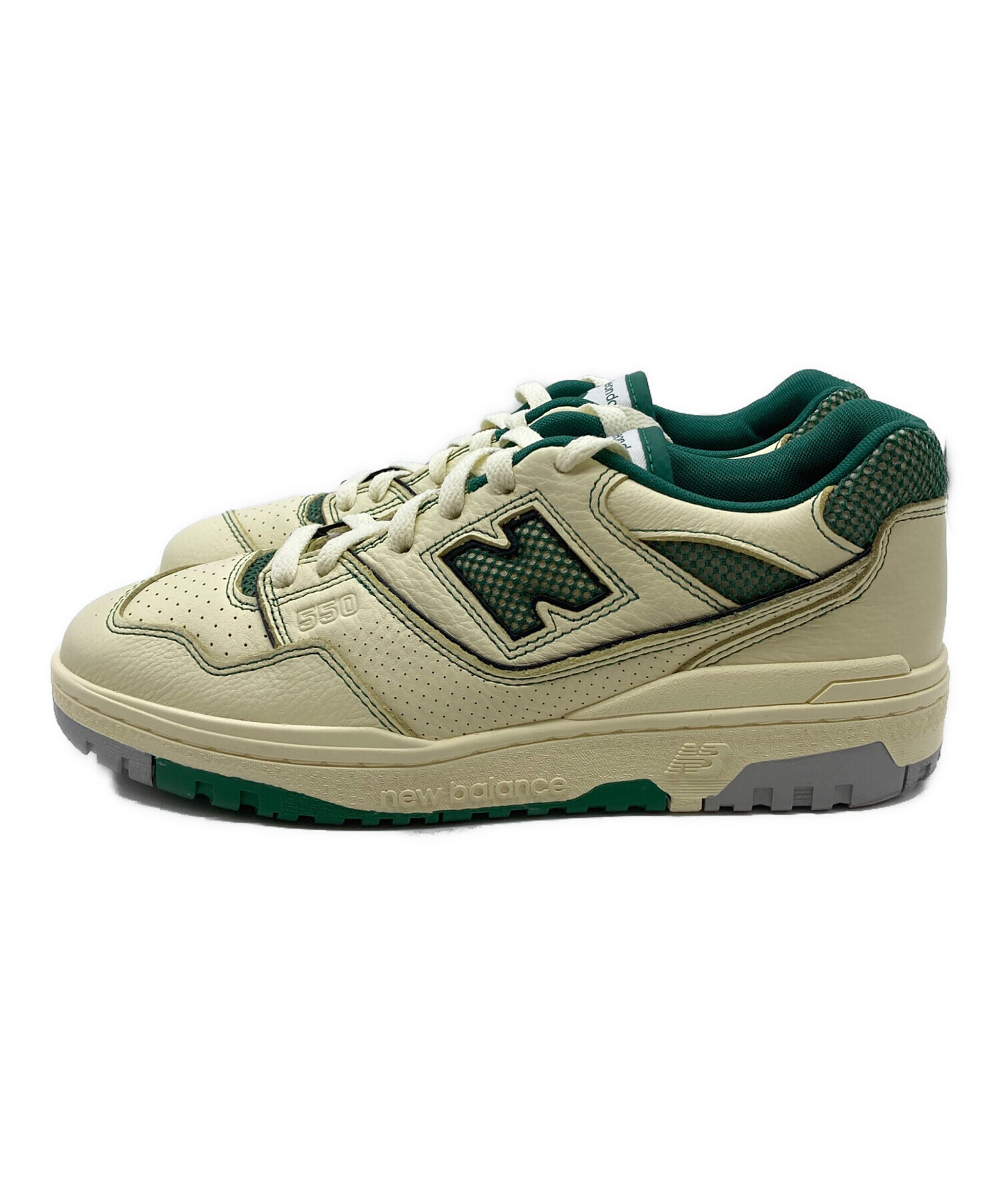 NEW BALANCE (ニューバランス) Aime Leon Dore (エメレオンドレ) 550 AY1 スニーカー グリーン×ベージュ  サイズ:26.5cm