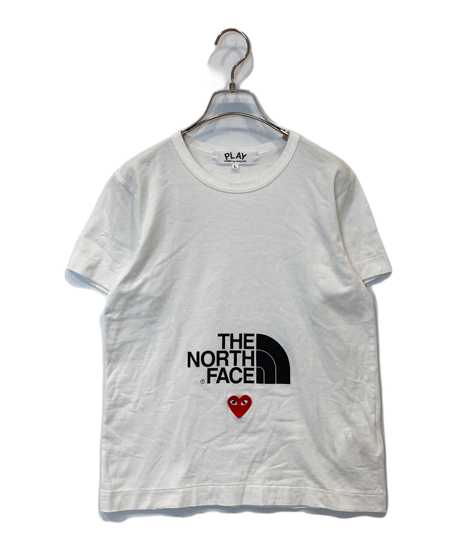 中古・古着通販】PLAY COMME des GARCONS (プレイ コムデギャルソン) THE NORTH FACE (ザ ノース フェイス)  Tシャツ ホワイト サイズ:L｜ブランド・古着通販 トレファク公式【TREFAC FASHION】スマホサイト