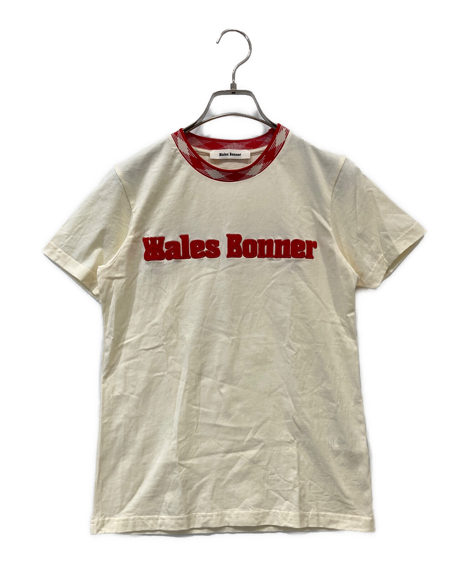 中古・古着通販】WALES BONNER (ウェールズボナー) Original logo-applique cotton T-shirt ベージュ  サイズ:XS｜ブランド・古着通販 トレファク公式【TREFAC FASHION】スマホサイト