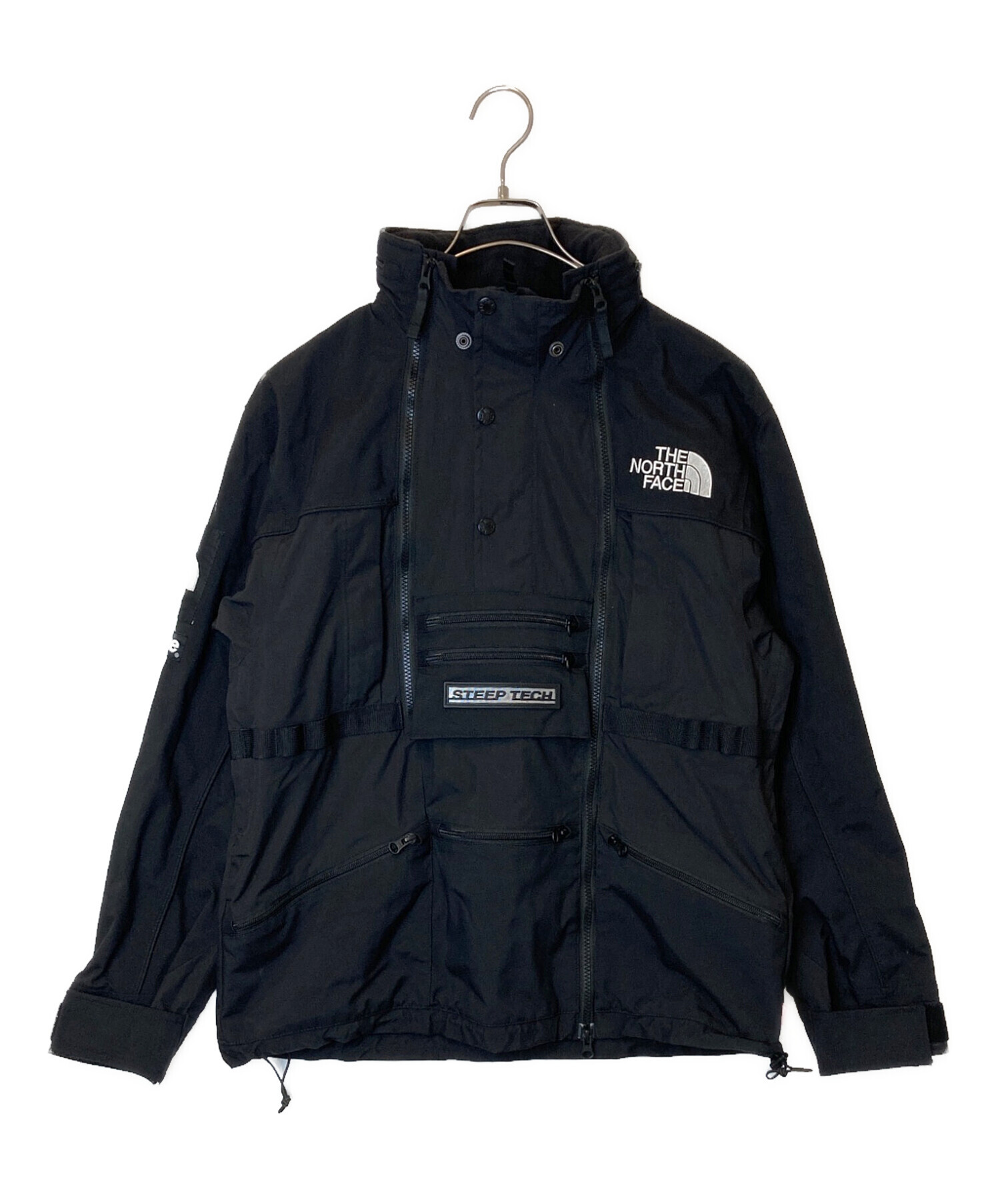 THE NORTH FACE (ザ ノース フェイス) SUPREME (シュプリーム) STEEP TECH RAIN SHELL HOODED  JACKET ブラック サイズ:S