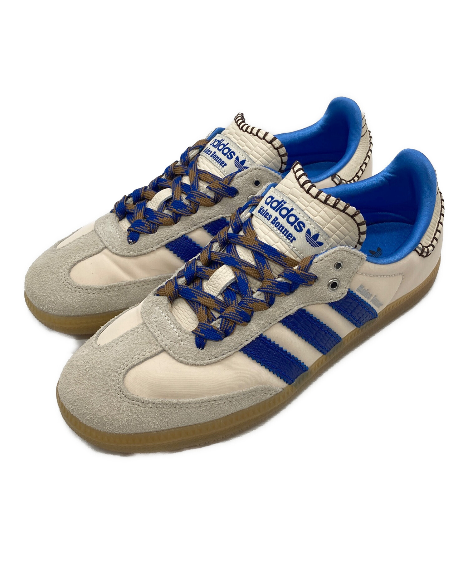 adidas (アディダス) WALES BONNER (ウェールズボナー) Samba ベージュ×ブルー サイズ:25cm