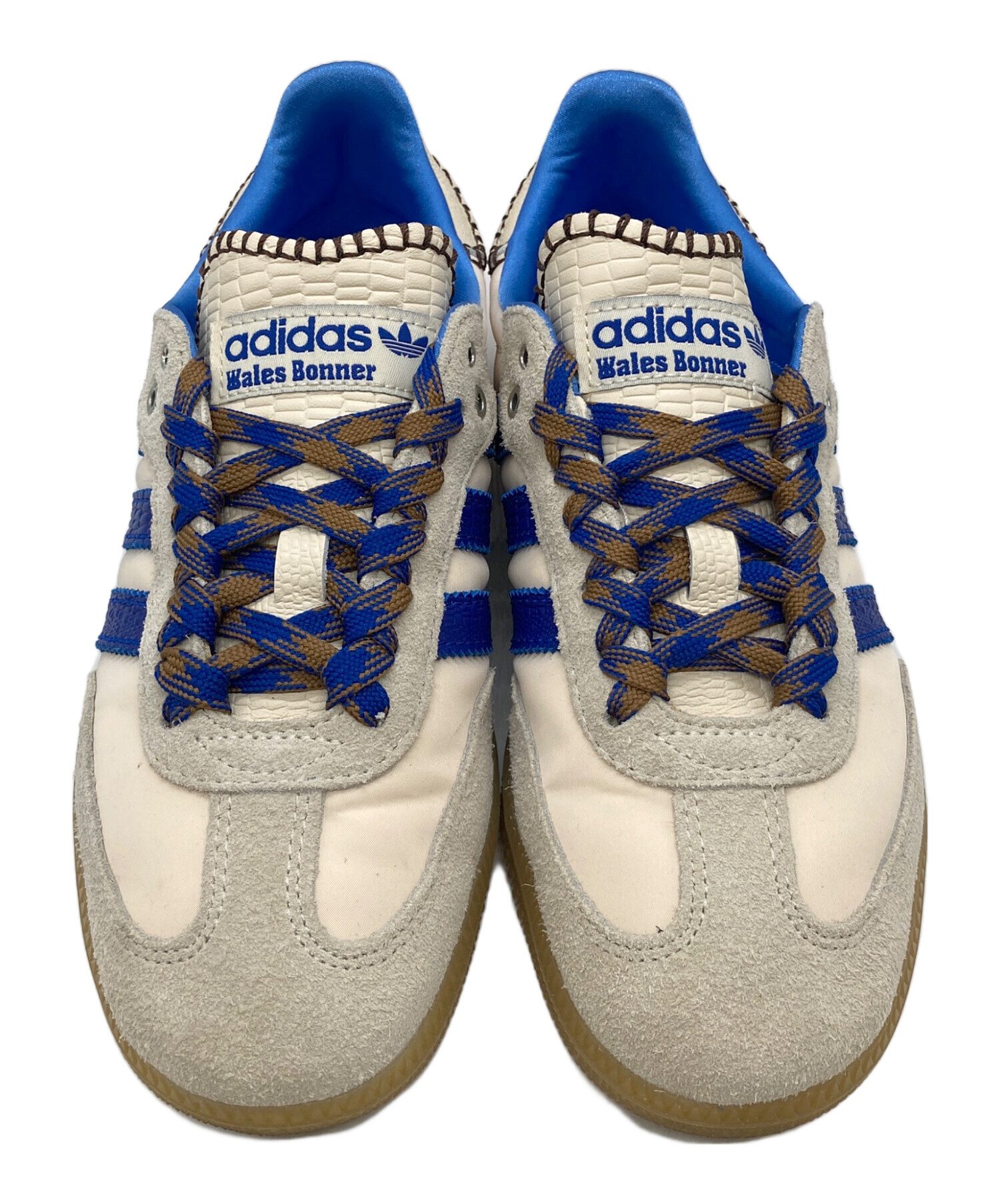 adidas (アディダス) WALES BONNER (ウェールズボナー) Samba ベージュ×ブルー サイズ:25cm