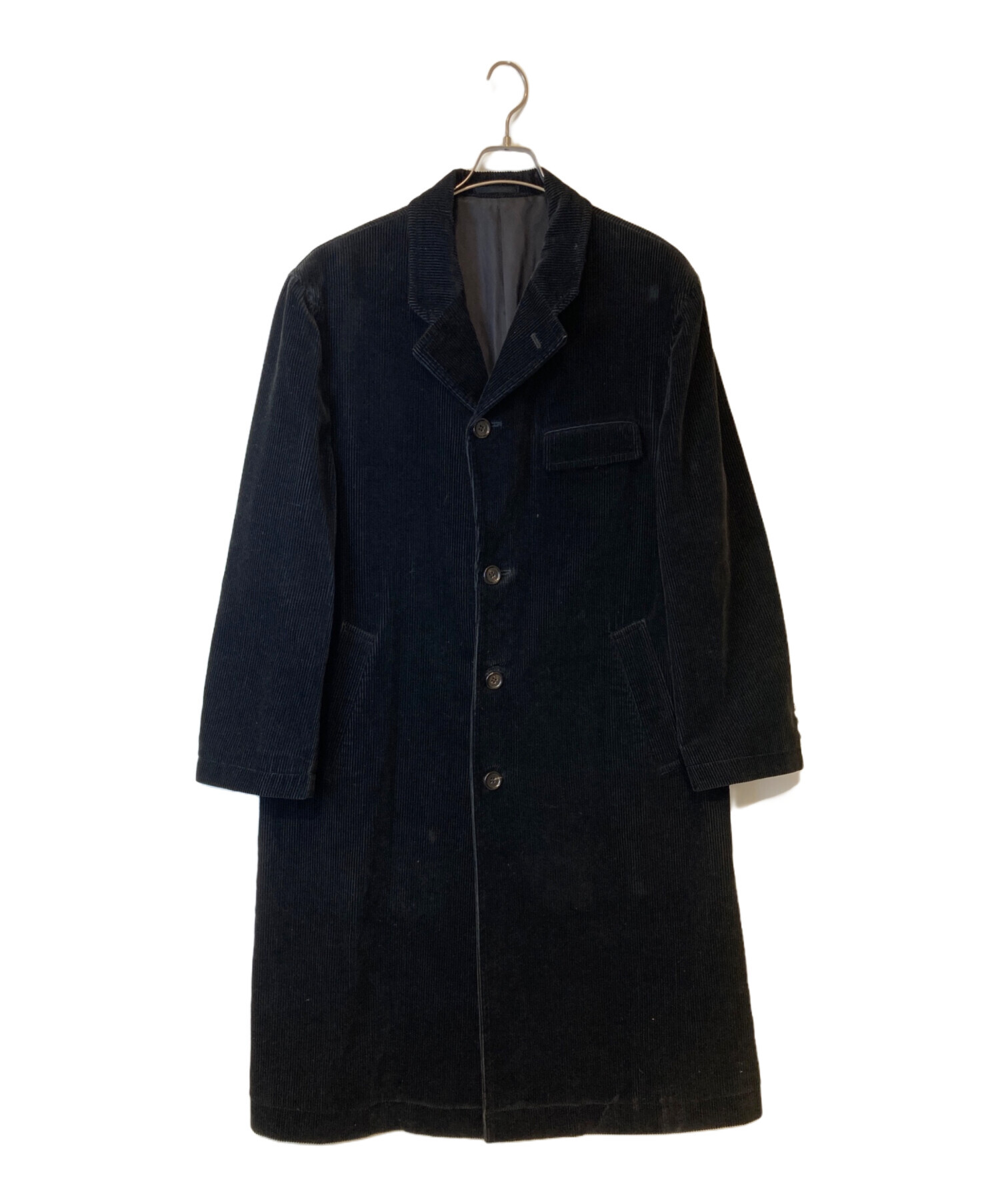 中古・古着通販】COMME des GARCONS HOMME (コムデギャルソン オム) 90s コーデュロイチェスターコート ブラック  サイズ:M｜ブランド・古着通販 トレファク公式【TREFAC FASHION】スマホサイト