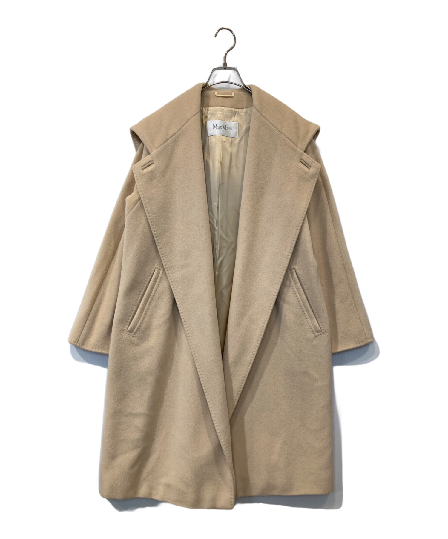 中古・古着通販】MaxMara (マックスマーラ) ウールカシミヤフードコート ベージュ サイズ:36｜ブランド・古着通販  トレファク公式【TREFAC FASHION】スマホサイト