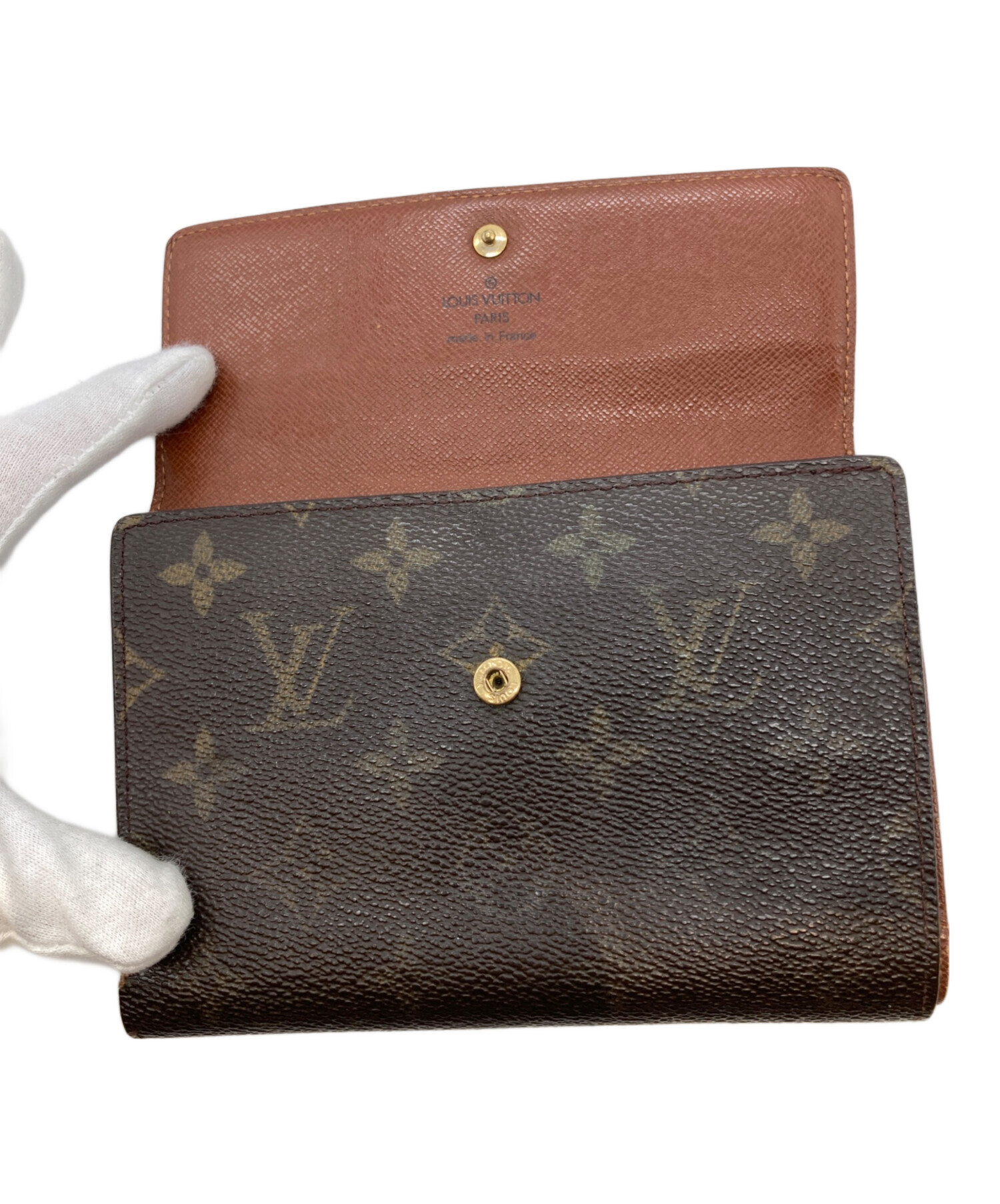 中古・古着通販】LOUIS VUITTON (ルイ ヴィトン) ポルトトレゾール エテュイパピエ 3つ折り財布 M61202  ブラウン｜ブランド・古着通販 トレファク公式【TREFAC FASHION】スマホサイト