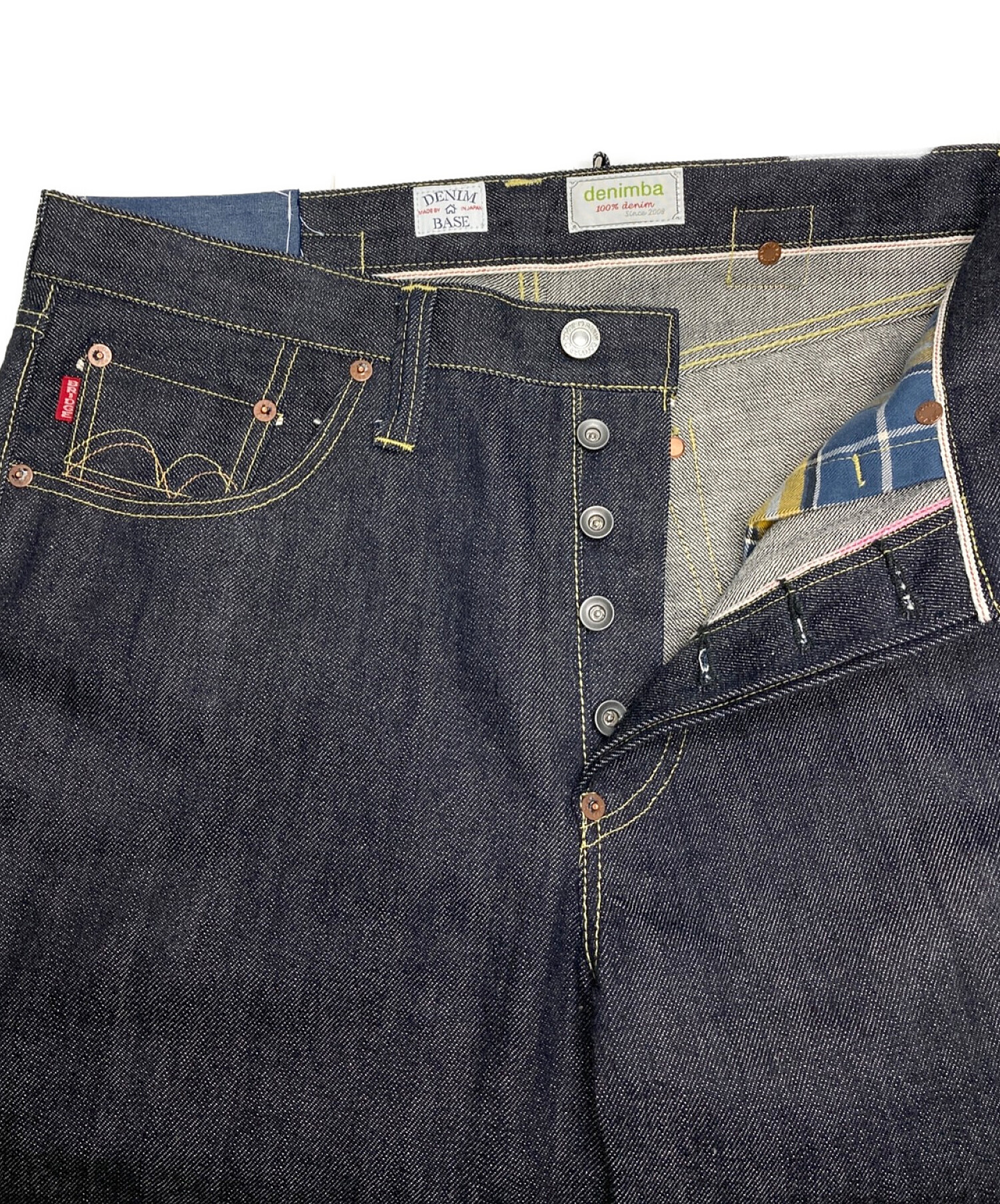 DENIM BRIDGE (デニムブリッジ) 濃紺シンチバックデニムパンツ インディゴ サイズ:W34