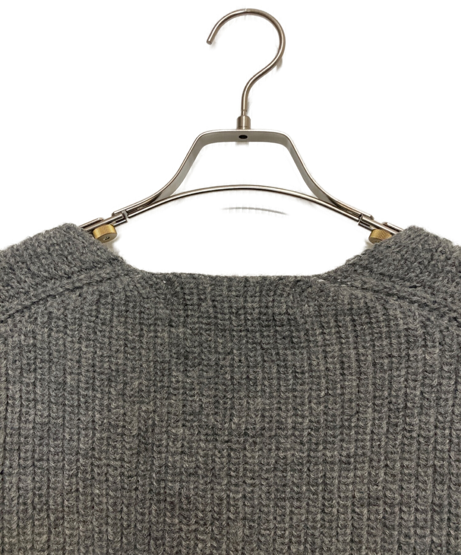 AW97 tricot COMME des GARÇONSグレーフリンジニット-