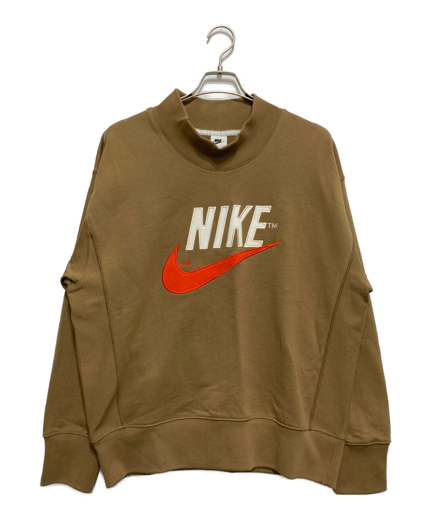 NIKE (ナイキ) NSW NIKE TREND OVERSHIRT L/S TOP ベージュ サイズ:L