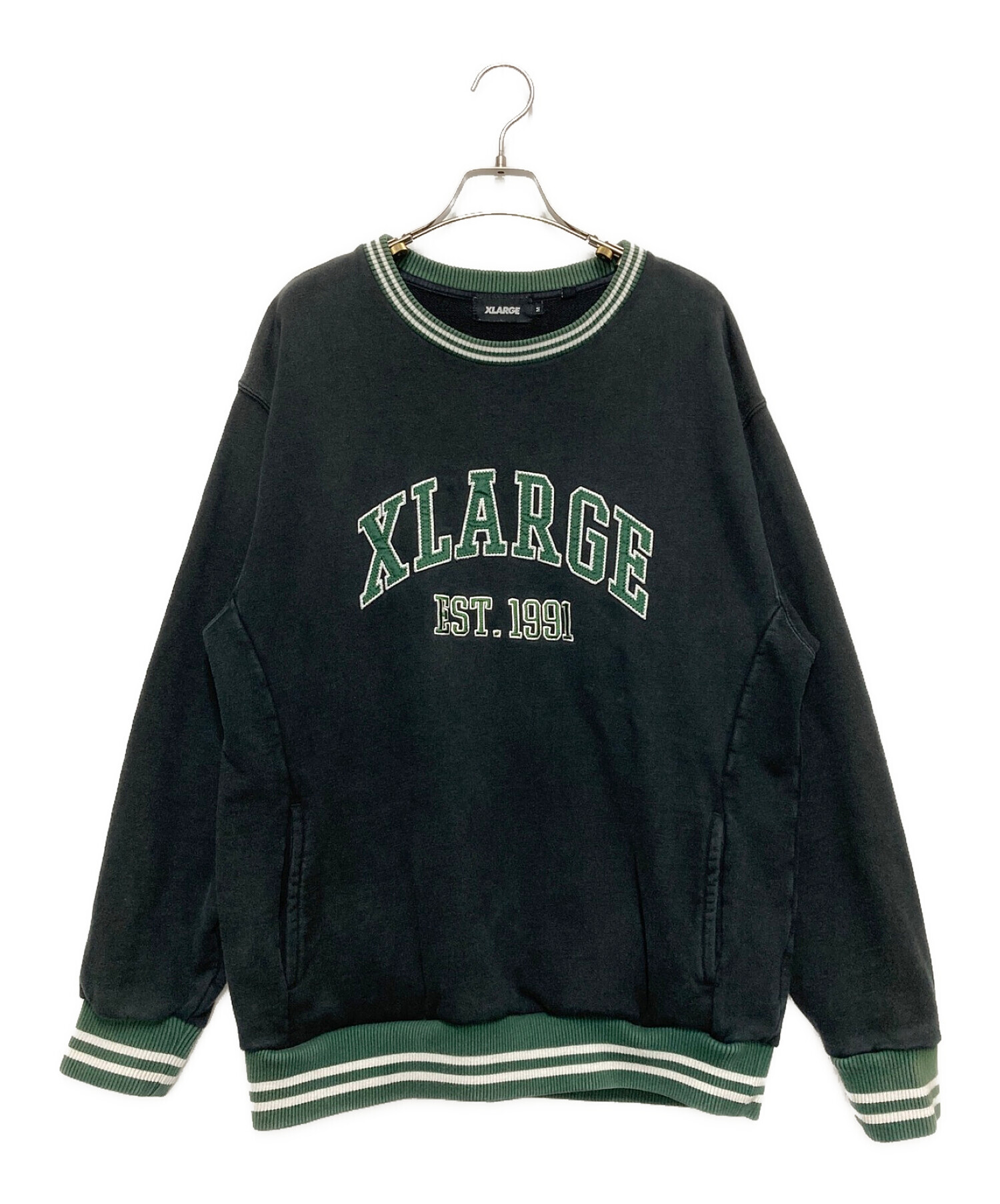 状態は良い 【XLARGE】RIB LINE CREWNECK SWEAT - トップス