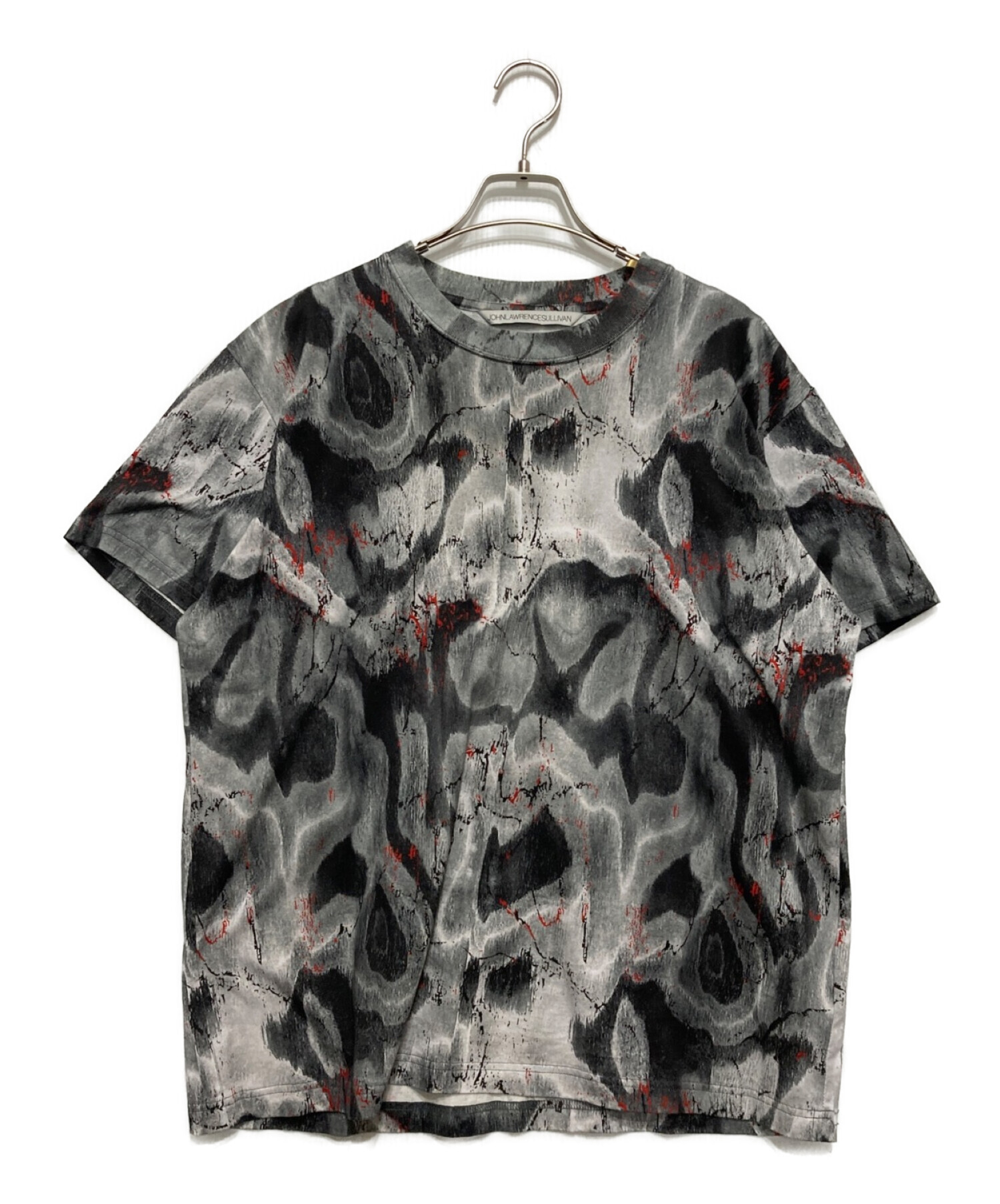 JOHN LAWRENCE SULLIVAN (ジョンローレンスサリバン) PRINTED JERSEY OVERSIZED T-SHIRT グレー  サイズ:M