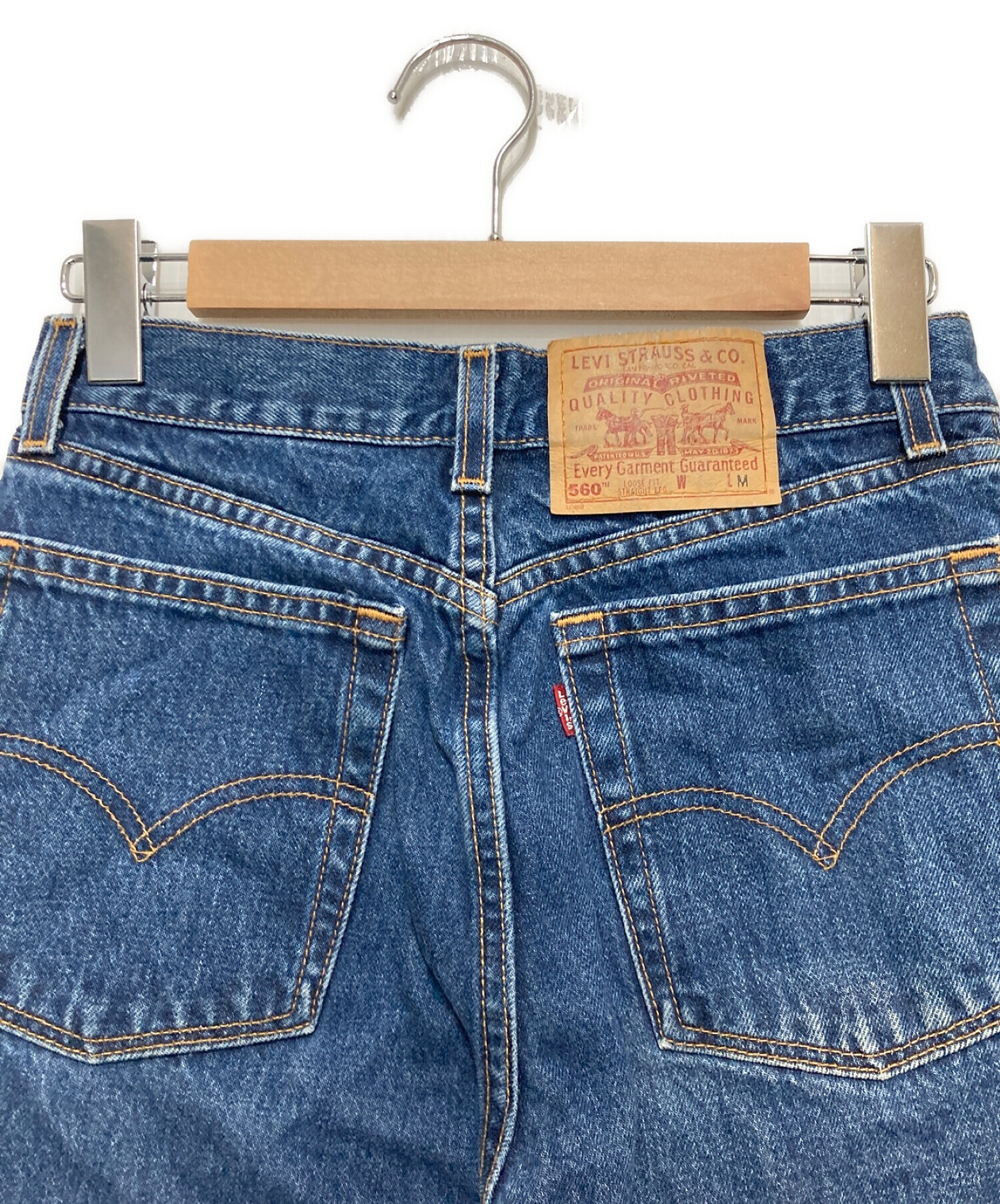 LEVI'S (リーバイス) ハートリメイクデニムパンツ インディゴ サイズ:不明