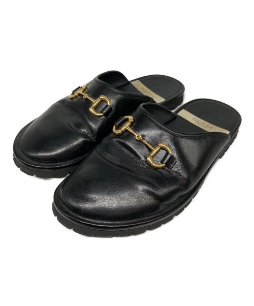 【中古・古着通販】GUCCI (グッチ) ホースビットサンダル ブラック 