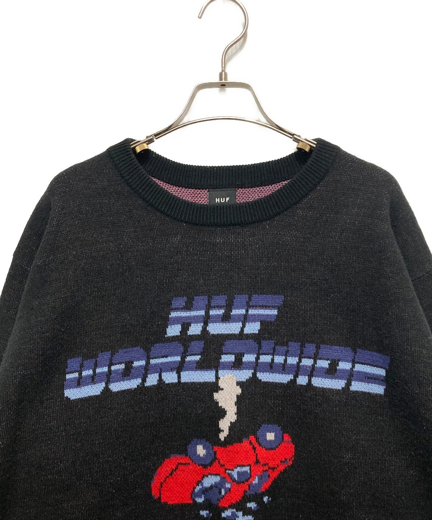 HUF (ハフ) GAME OVER SWEATER ブラック サイズ:XL