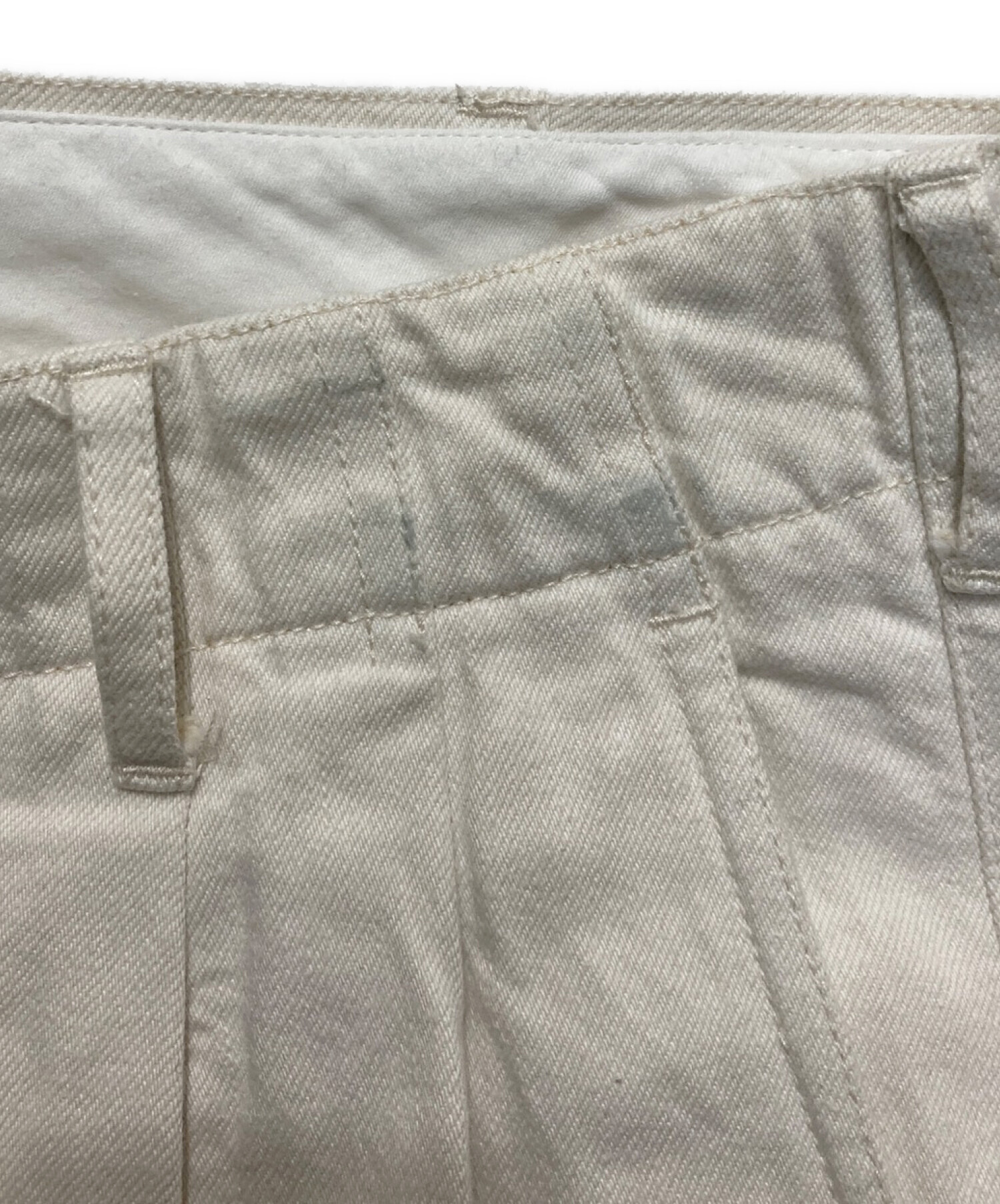 STEVEN ALAN (スティーブンアラン) 12oz DENIM SLACKS-BOLD/パンツ ホワイト サイズ:L