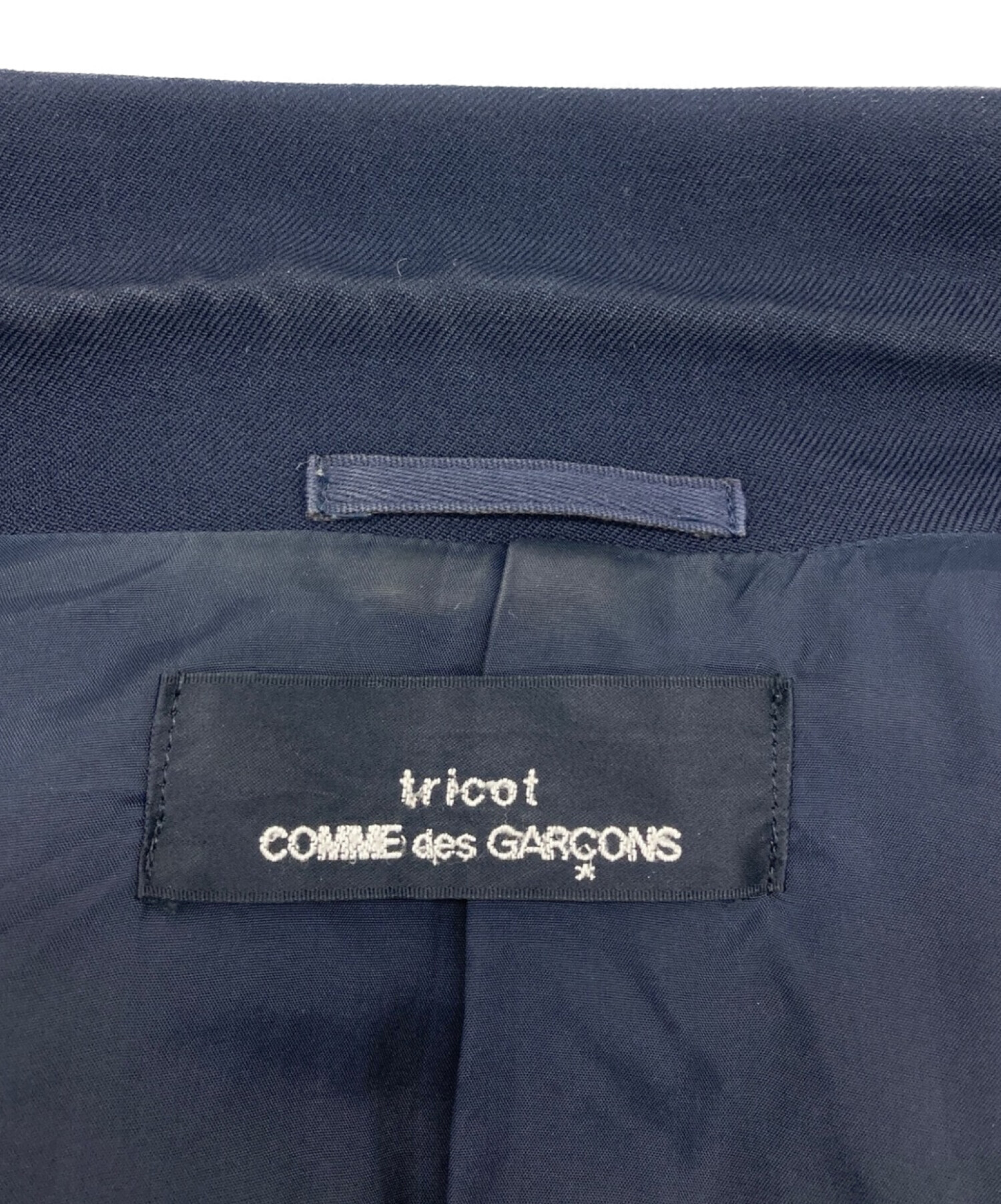 tricot COMME des GARCONS (トリココムデギャルソン) ウエストコードテーラードジャケット ネイビー サイズ:不明