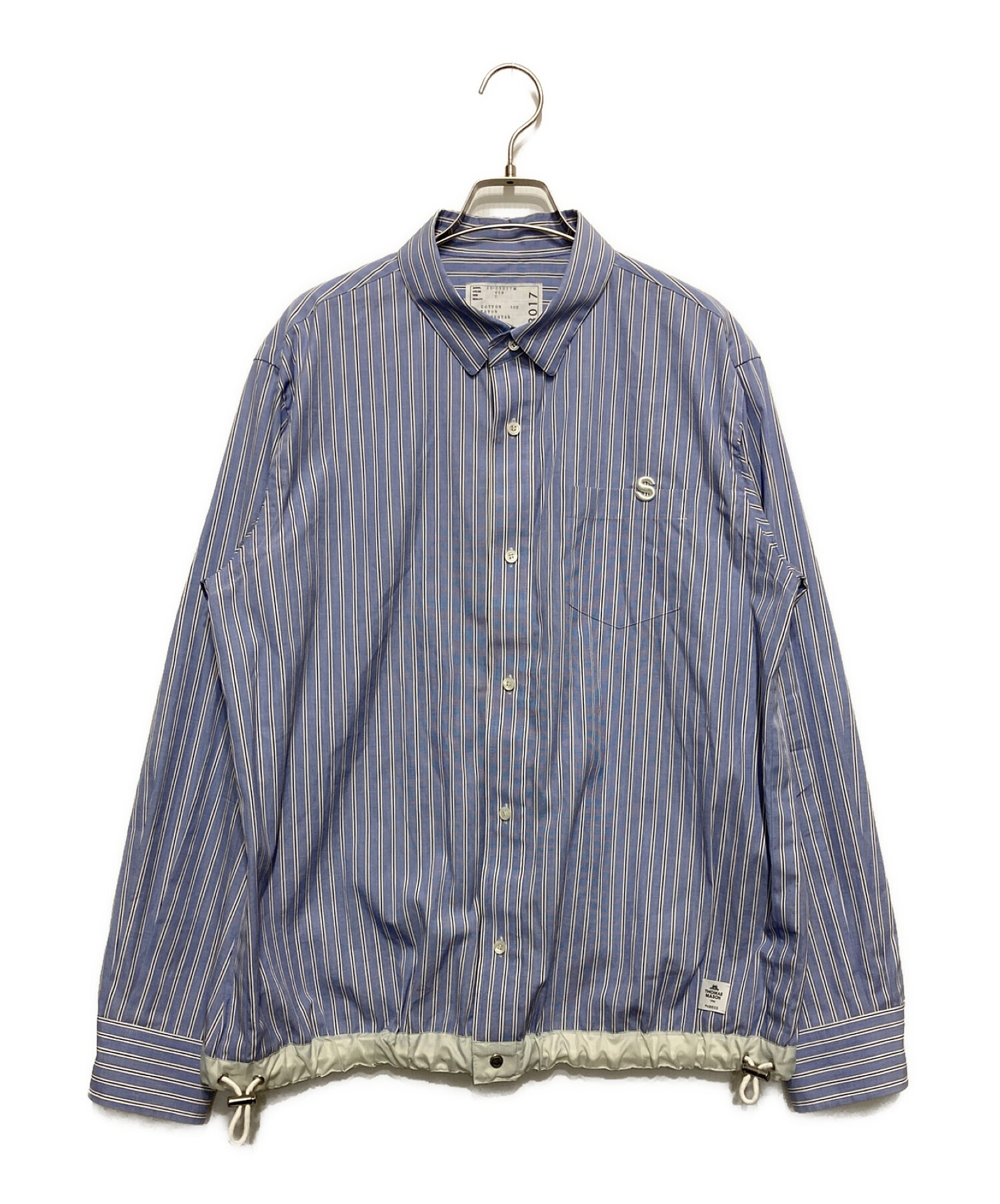 sacai (サカイ) THOMAS MASON (トーマスメイソン) S Cotton Poplin L/S Shirt ブルー サイズ:SIZE2