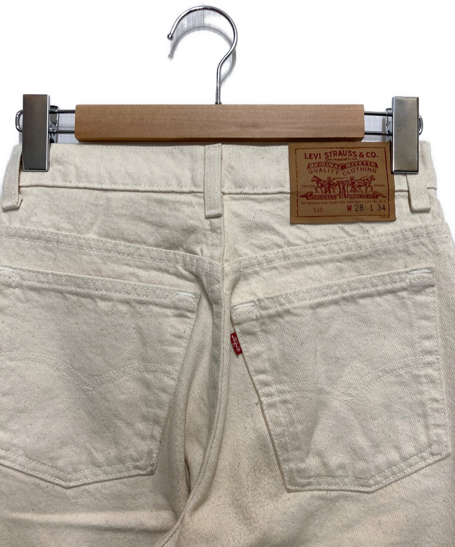 中古・古着通販】LEVI'S (リーバイス) デニムパンツ ホワイト サイズ