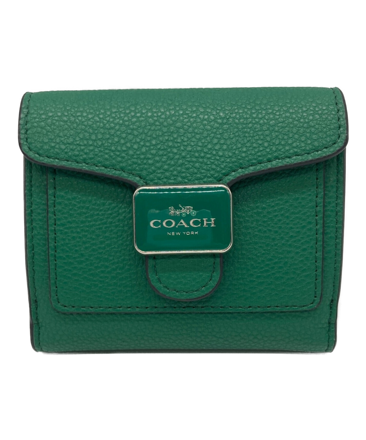 COACH (コーチ) 3つ折り財布 グリーン