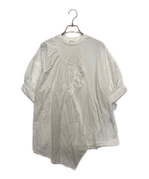 中古・古着通販】ENFOLD (エンフォルド) DRAPE FLARE BLOUSE ホワイト