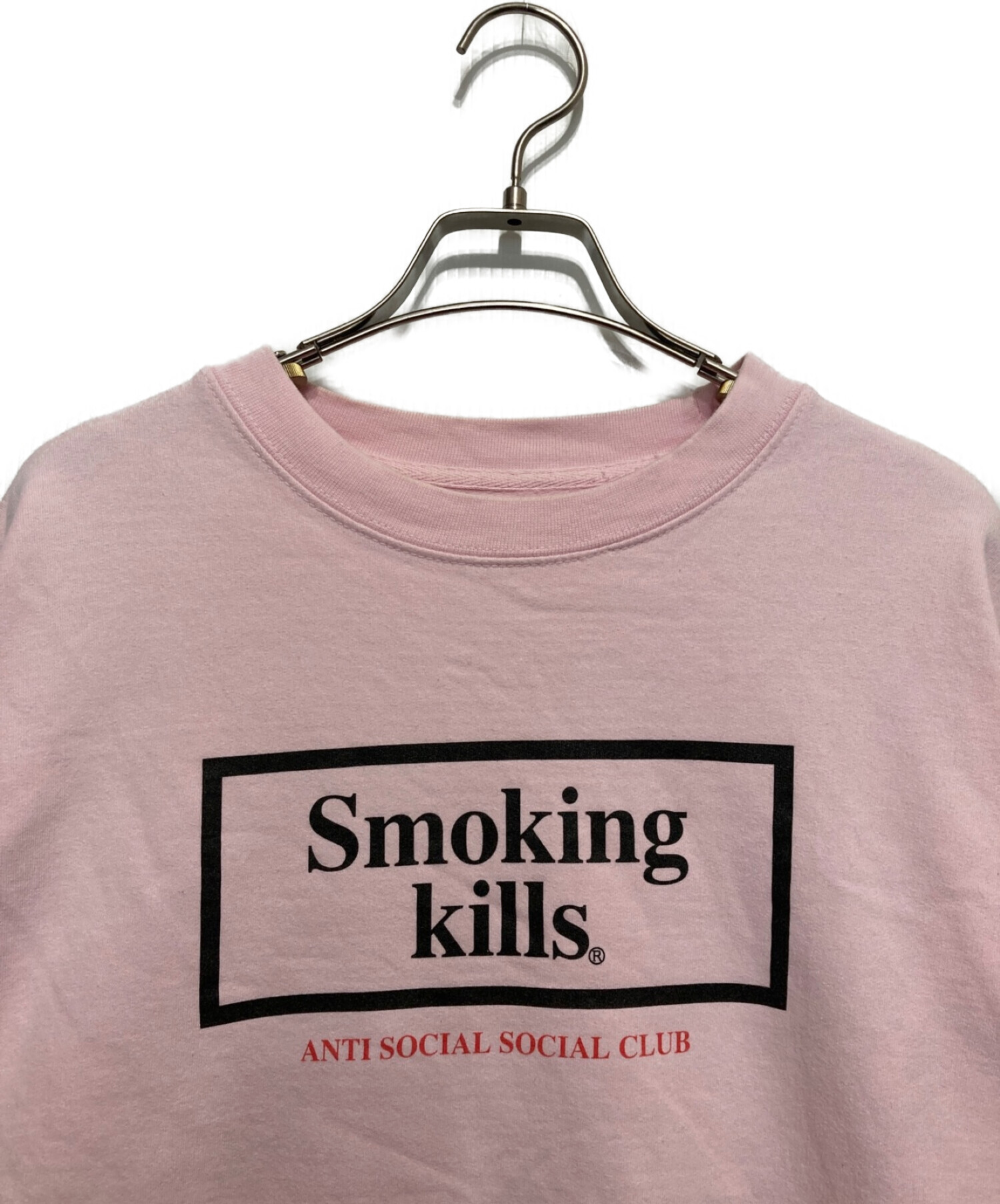 anti social social CLUB (アンチソーシャルソーシャルクラブ) FR2 (エフアールツー) Smoking  Killsプリントスウェット ピンク サイズ:L