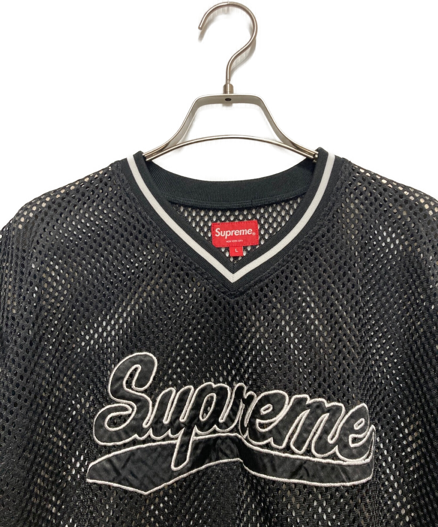 中古・古着通販】SUPREME (シュプリーム) mesh baseball top Black