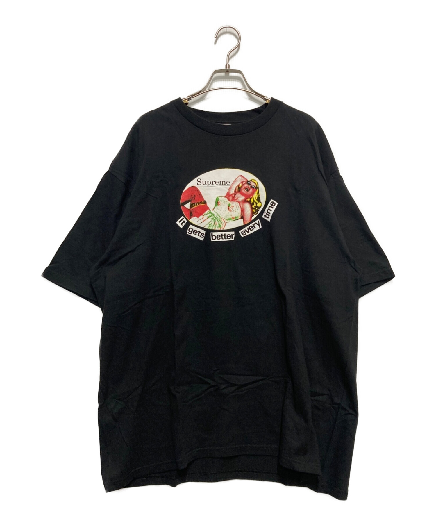 SUPREME  Tシャツ　ネイビー　XLサイズTシャツ/カットソー(半袖/袖なし)