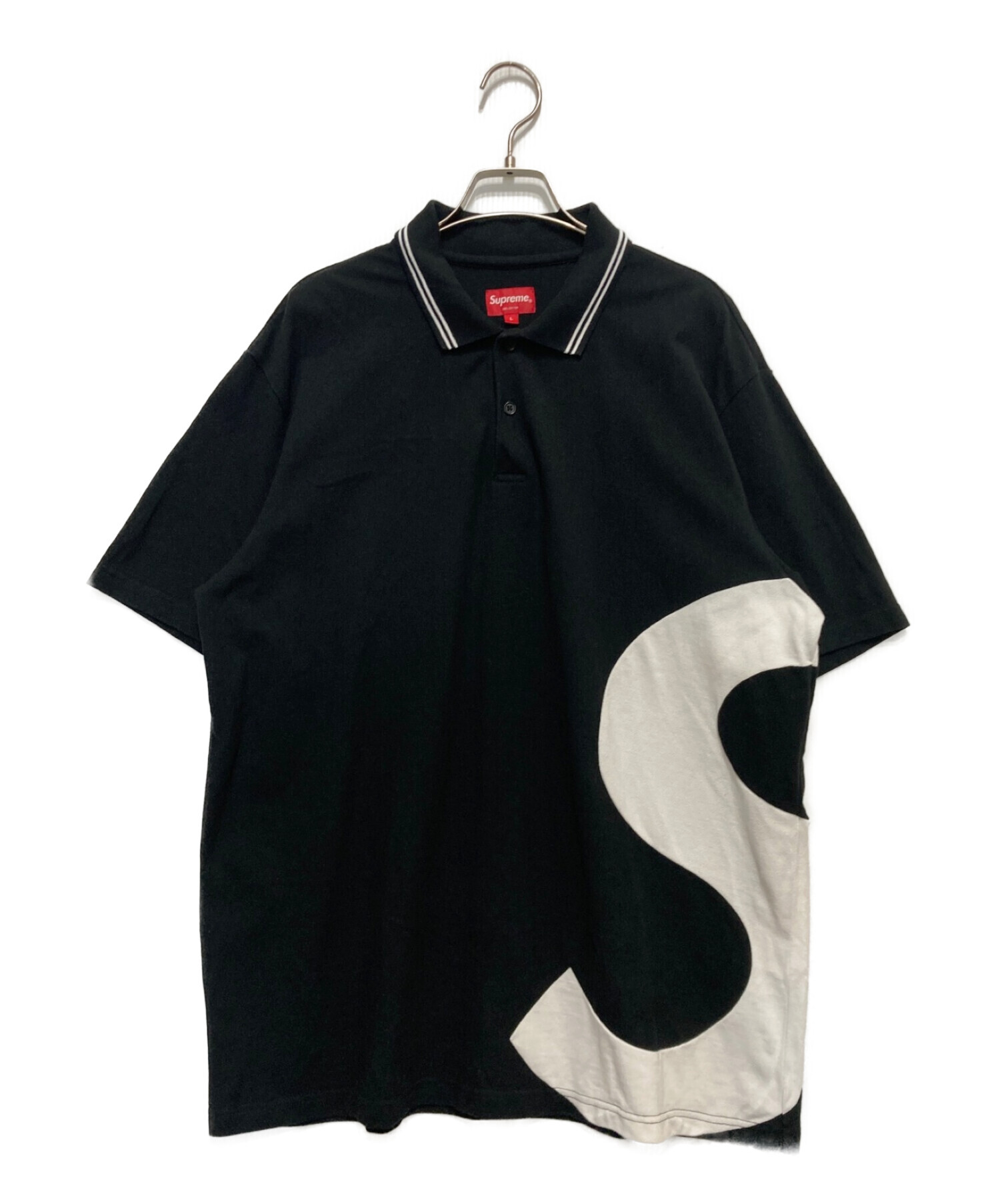 SUPREME (シュプリーム) S logo polo shirt ブラック サイズ:L