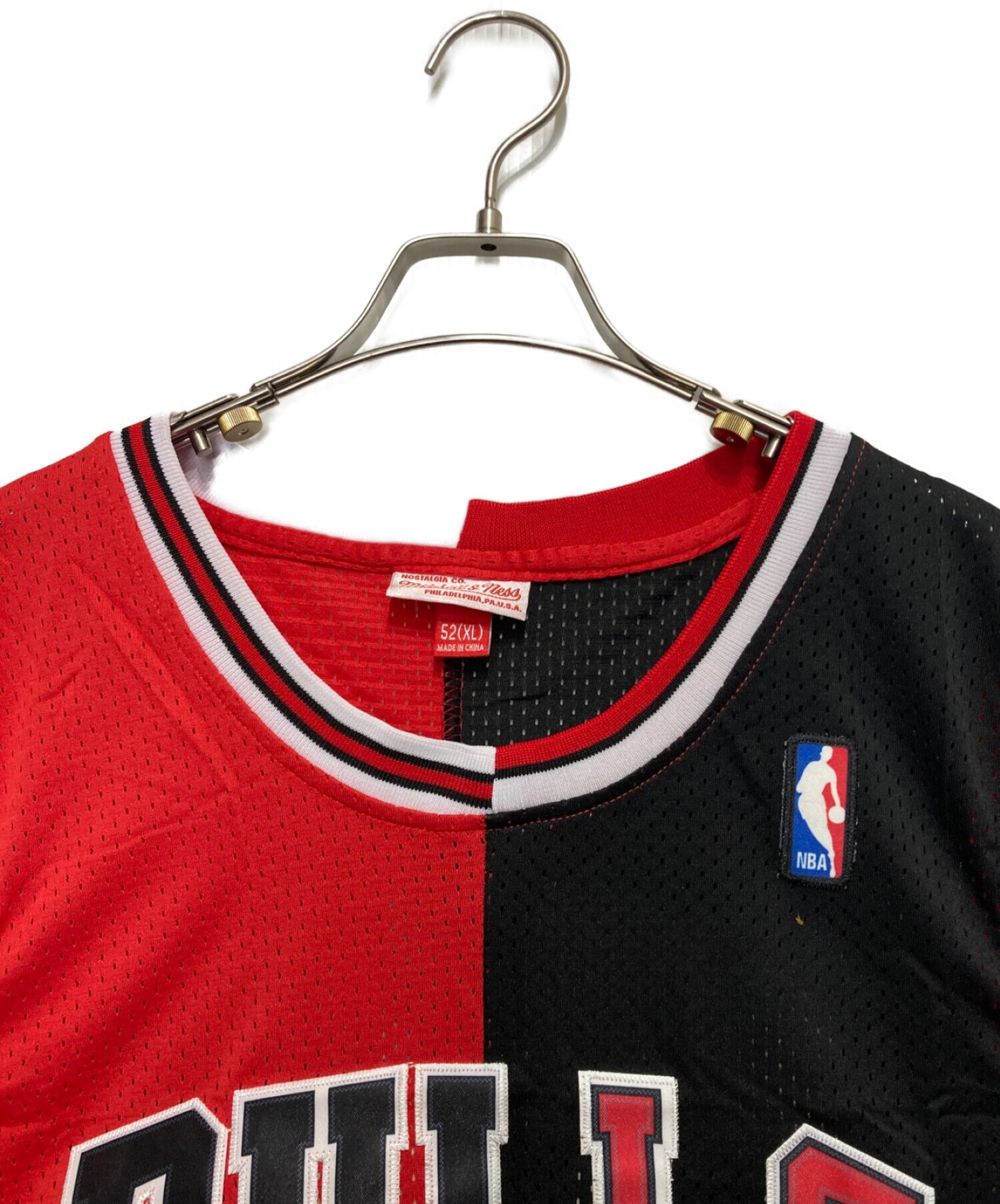 MITCHELL & NESS (ミッチェルアンドネス) バスケシャツ レッド×ブラック サイズ:XL