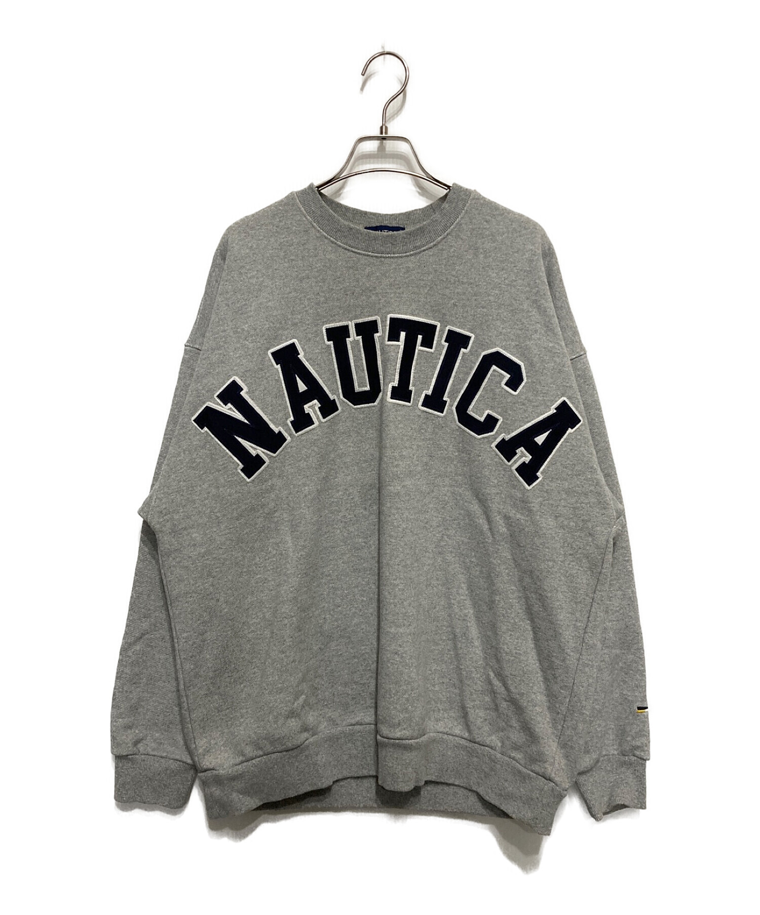 ノーティカ NAUTICA ロゴ 刺繍 スウェット M グレー 灰色 - トップス