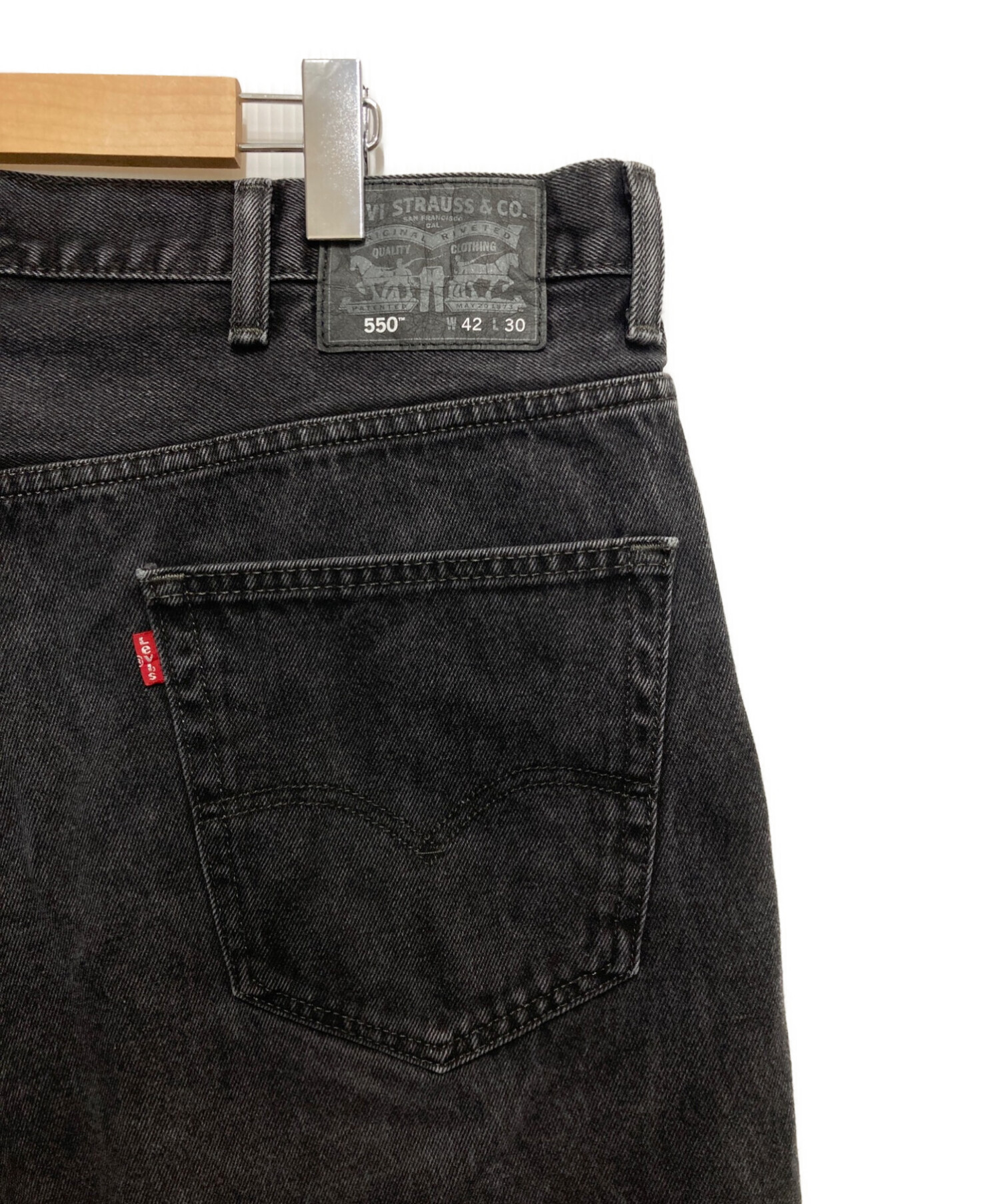 LEVI'S (リーバイス) 550ブラック ワイド バギーデニム ブラック サイズ:SIZE 42