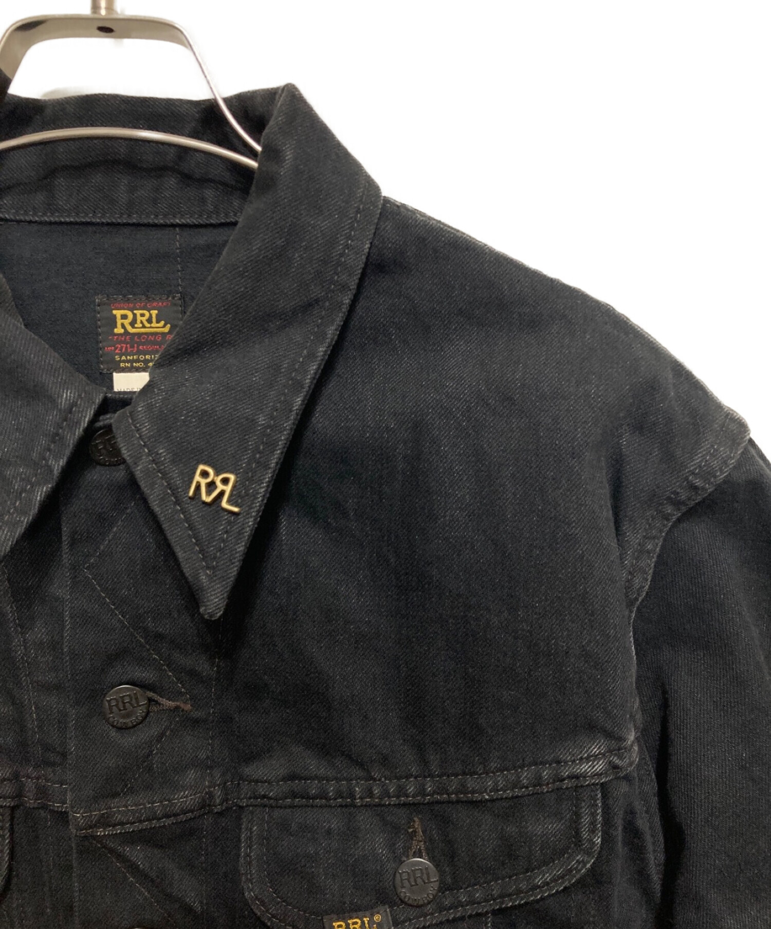 中古・古着通販】RRL (ダブルアールエル) ブラックデニムジャケット