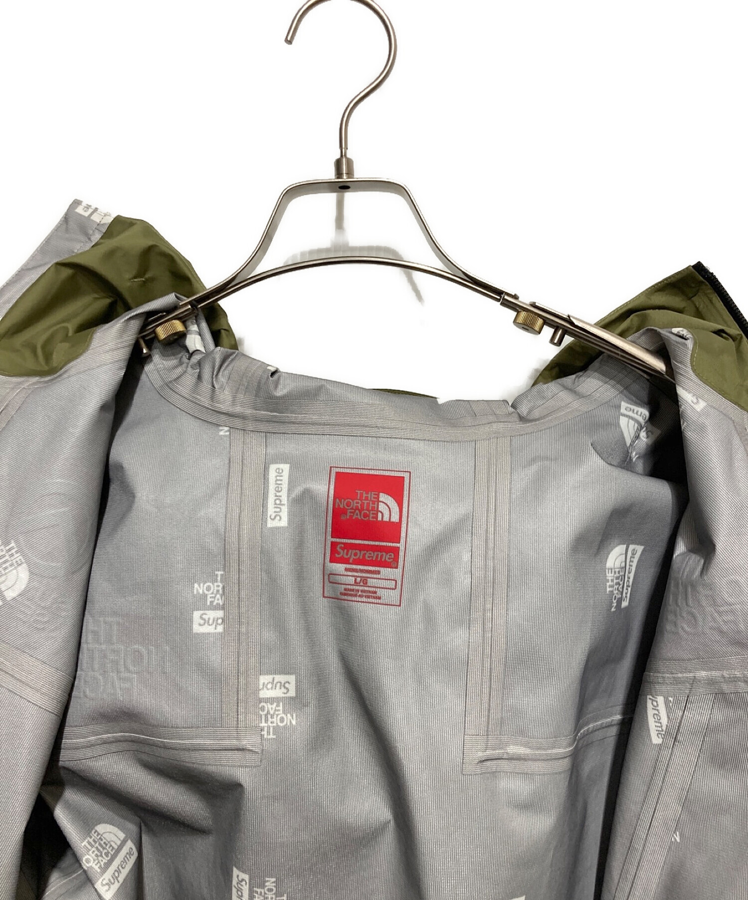 SUPREME (シュプリーム) THE NORTH FACE (ザ ノース フェイス) SUMMIT SERIES OUTER TAPE SEAM  MOUNTAIN JACKET オリーブ サイズ:Ｌ