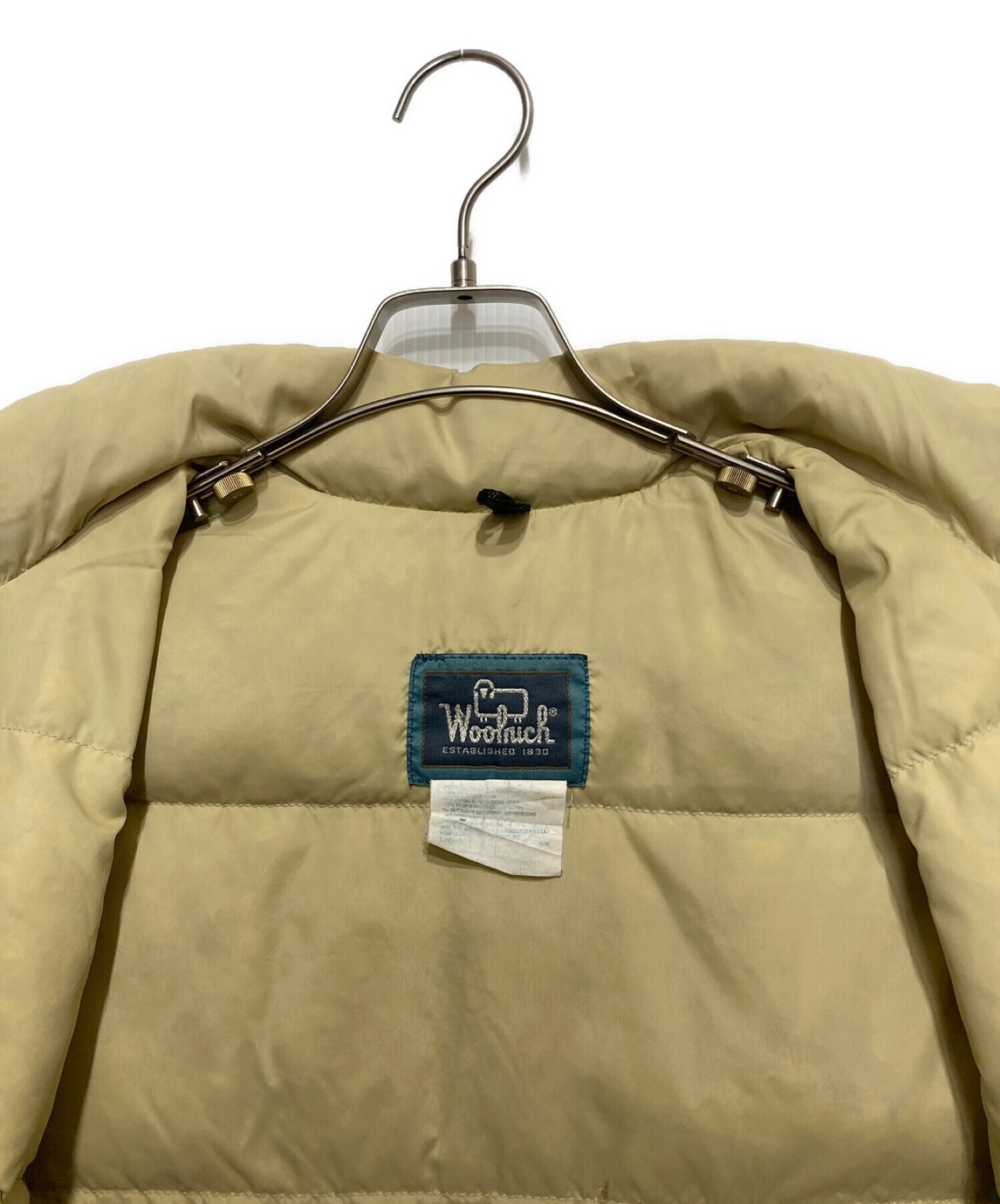 中古・古着通販】WOOLRICH (ウールリッチ) ダウンベスト ベージュ