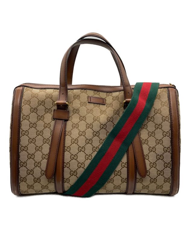 中古・古着通販】GUCCI (グッチ) GGキャンバス2WAYショルダーボストンバック ベージュ｜ブランド・古着通販 トレファク公式【TREFAC  FASHION】スマホサイト