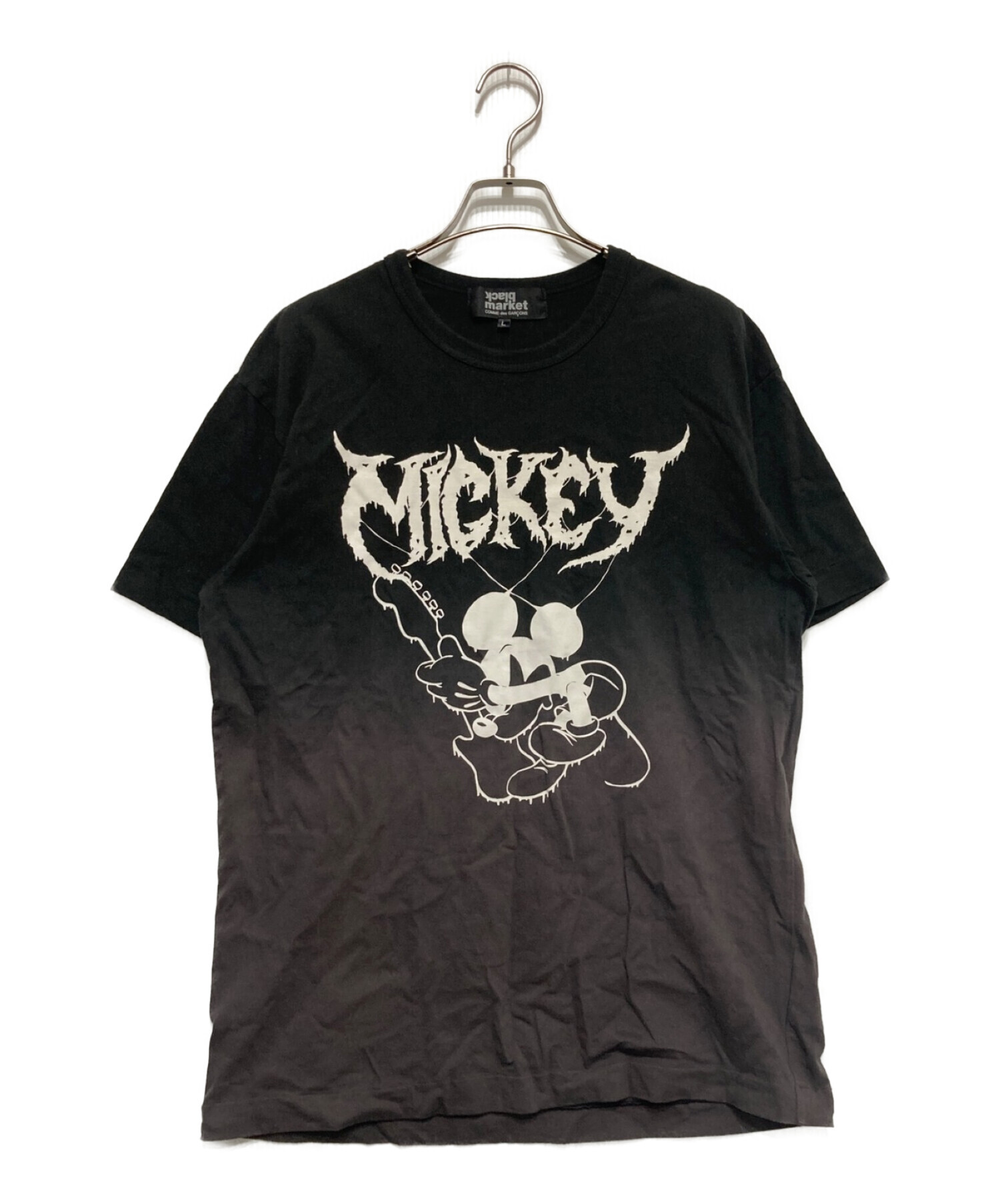 COMME des GARCONS BLACKMARKET (コムデギャルソンブラックマーケット) Disney (ディズニー) Tシャツ　 OH-T105 ブラック サイズ:L