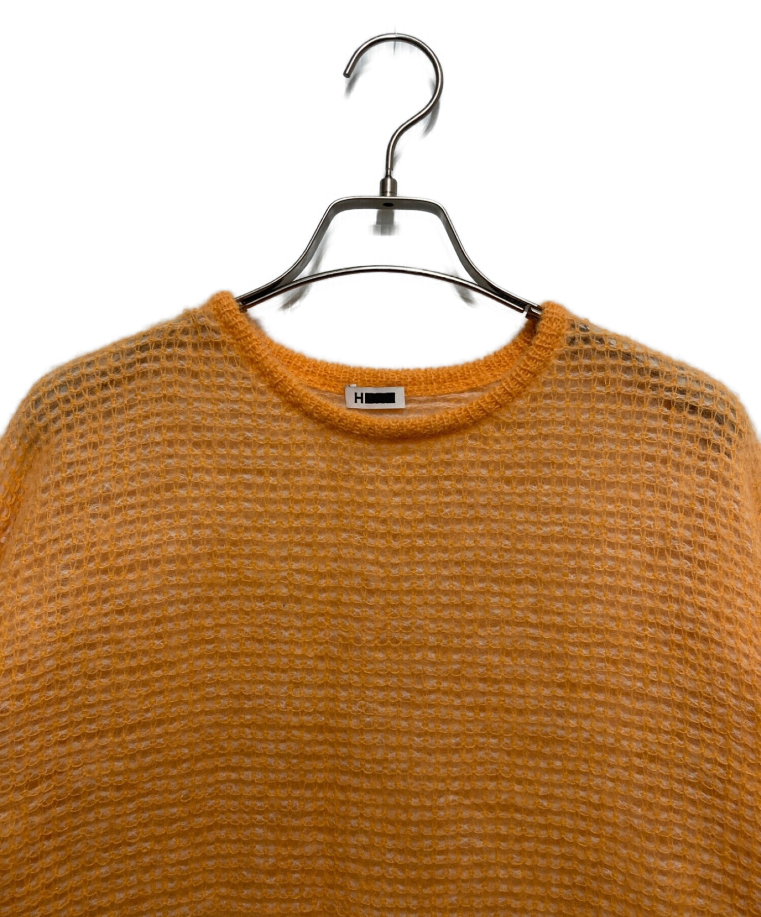 H BEAUTY&YOUTH (エイチ ビューティアンドユース) MOHAIR ALPACA NET KNIT PULLOVER/ニット　 1613-199-3403 オレンジ サイズ:不明