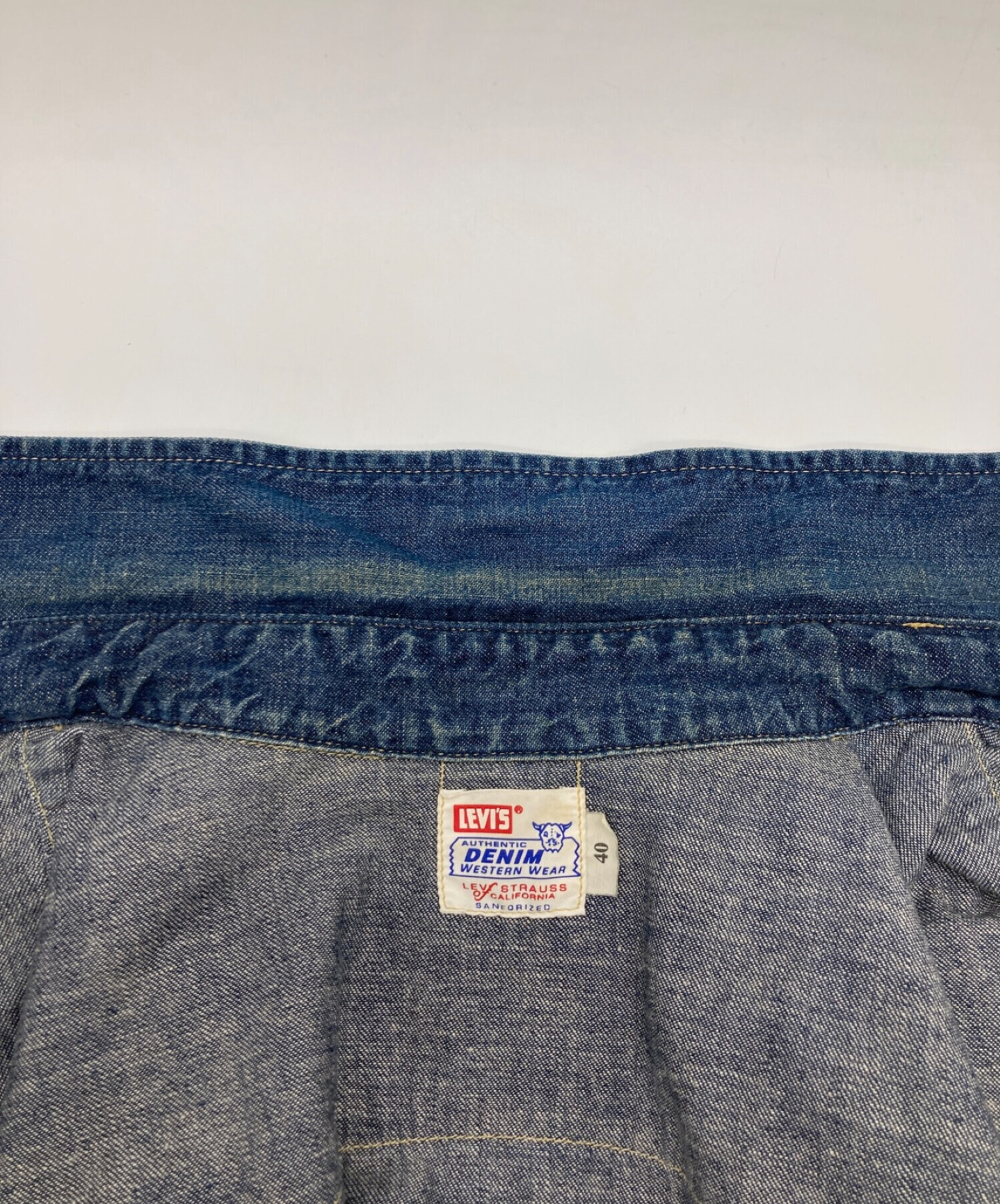 LEVI'S (リーバイス) ショートホーン復刻ウエスタンデニムシャツ インディゴ サイズ:SIZE40