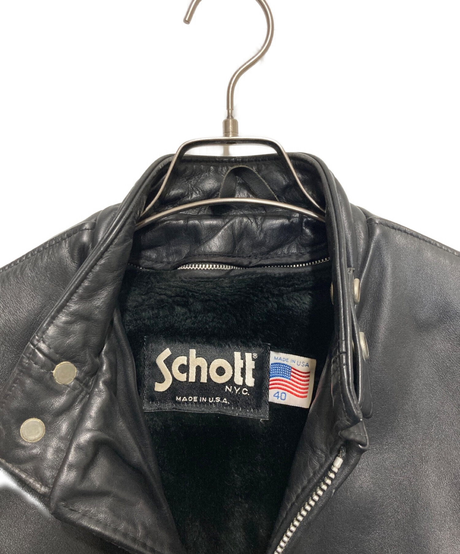 中古・古着通販】Schott (ショット) 141 SINGLE RIDERS BLACK USA製