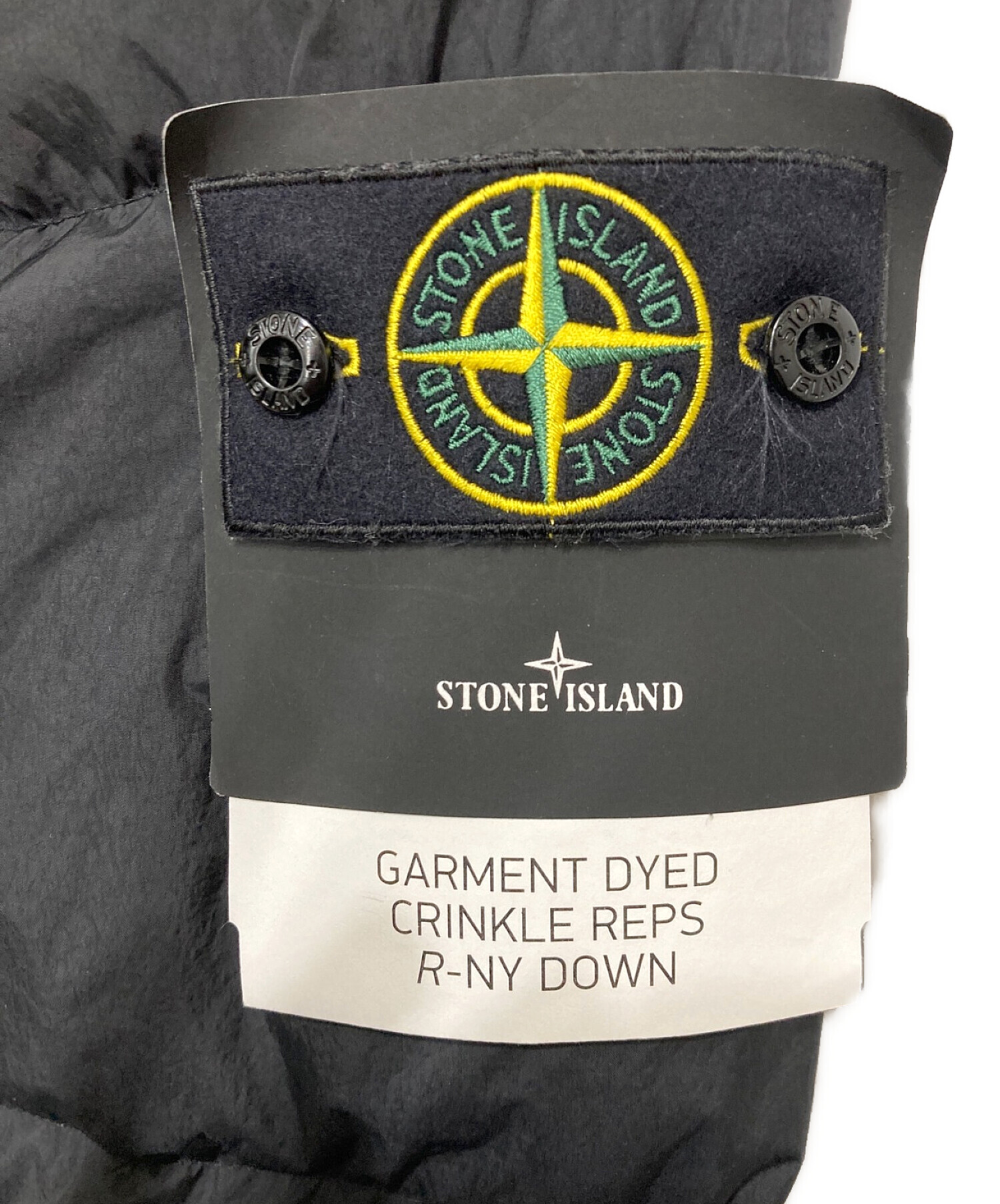 中古・古着通販】STONE ISLAND (ストーンアイランド) GARMENT DYED CRINKLE REPS RECYCLED NYLON  DOWN 791540723 ブラック サイズ:M｜ブランド・古着通販 トレファク公式【TREFAC FASHION】スマホサイト