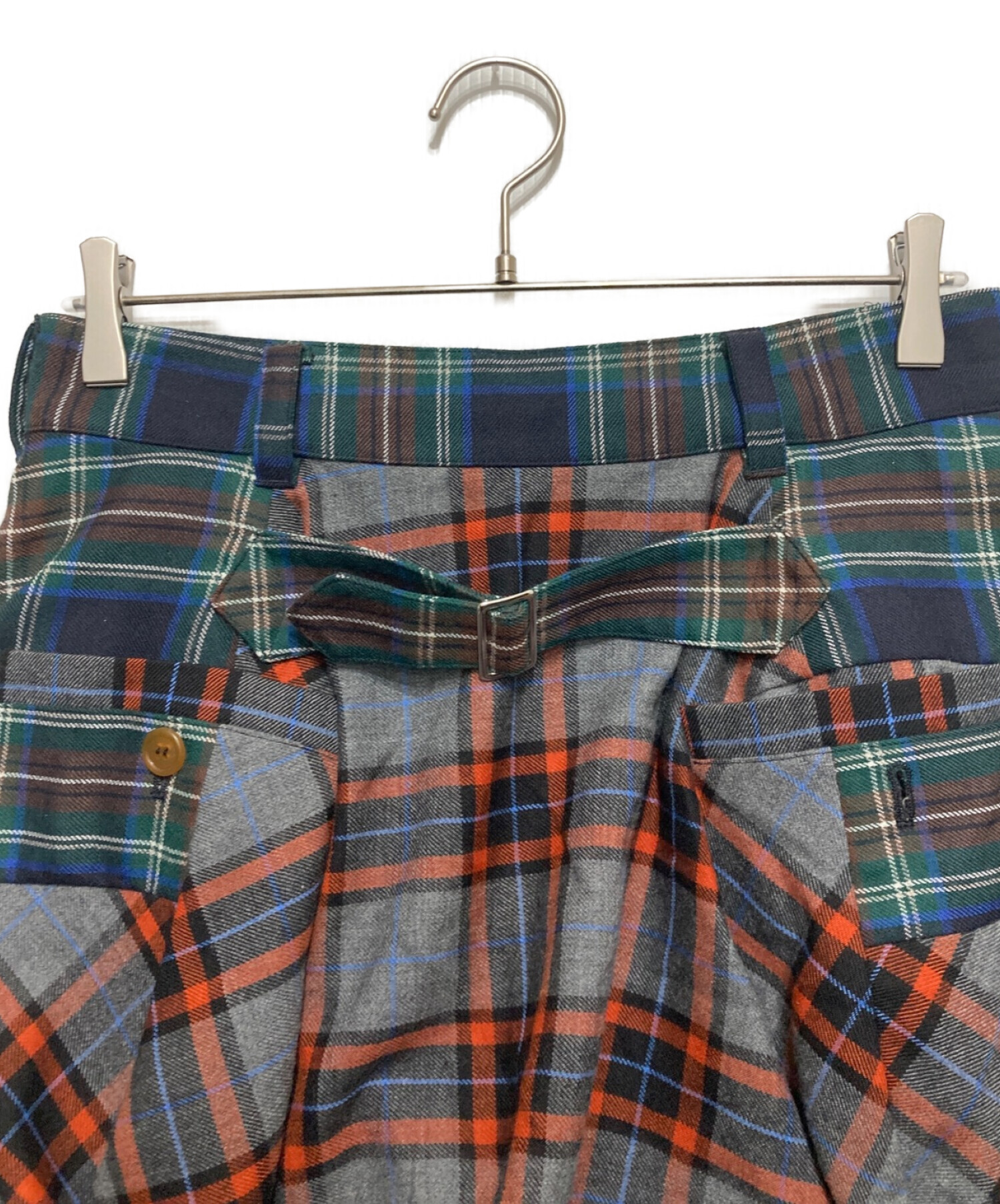 Vivienne Westwood man (ヴィヴィアン ウェストウッド マン) TARTAN CHECK WILMA トラウザー　 2390363322 グレー×グリーン サイズ:SIZE46