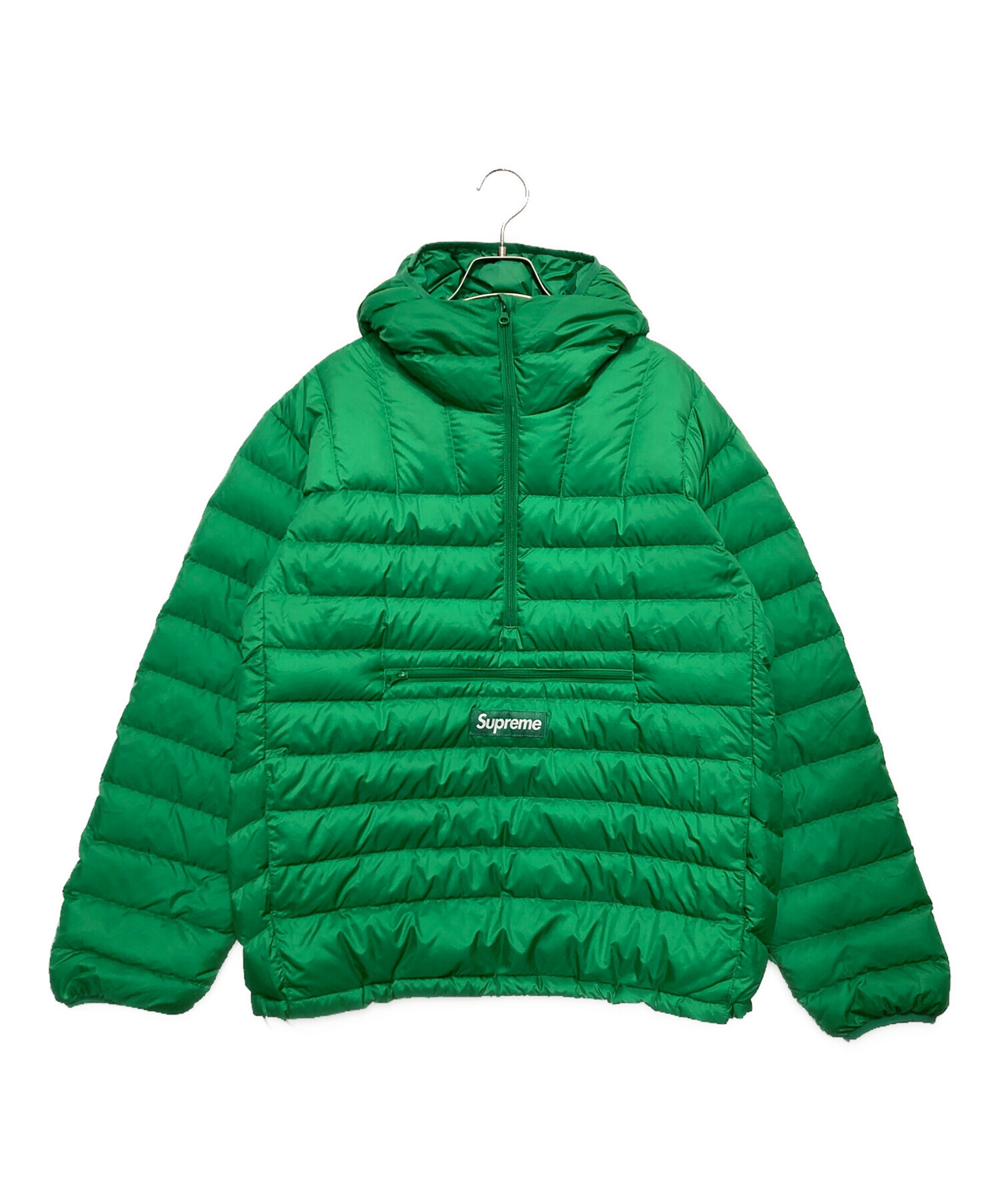 SUPREME (シュプリーム) Micro Down Half Zip Hooded Pullover グリーン サイズ:M