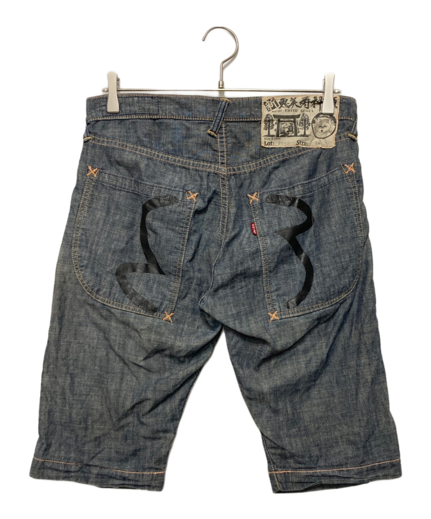 EVISU (エビス) ハーフパンツ インディゴ サイズ:SIZE 76cm (W30)