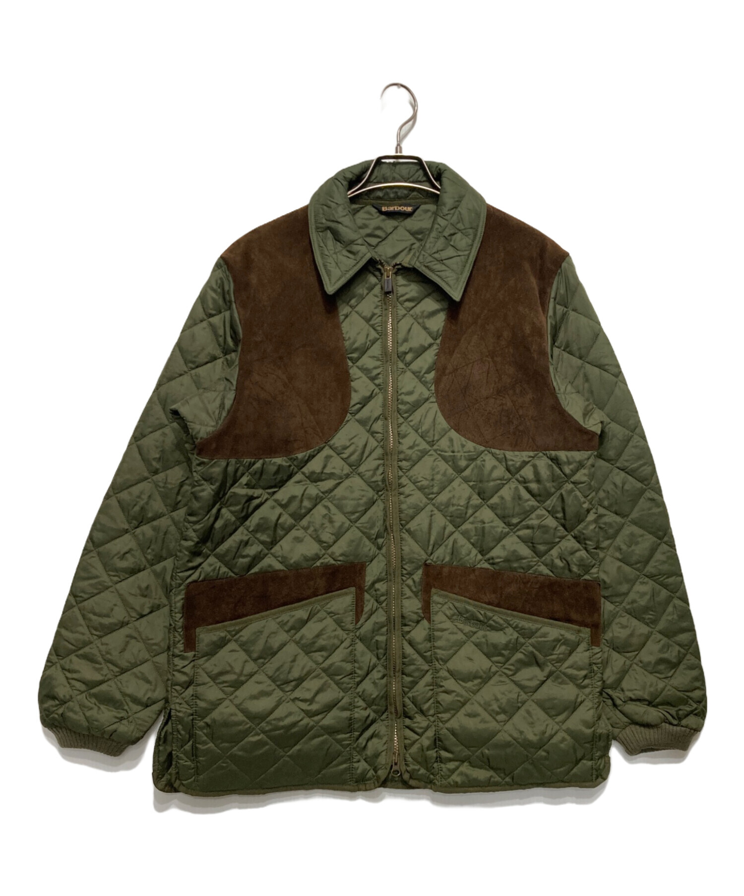 中古・古着通販】Barbour (バブアー) キーパーウェア キルティング ジャケット カーキ×ブラウン サイズ:S｜ブランド・古着通販  トレファク公式【TREFAC FASHION】スマホサイト