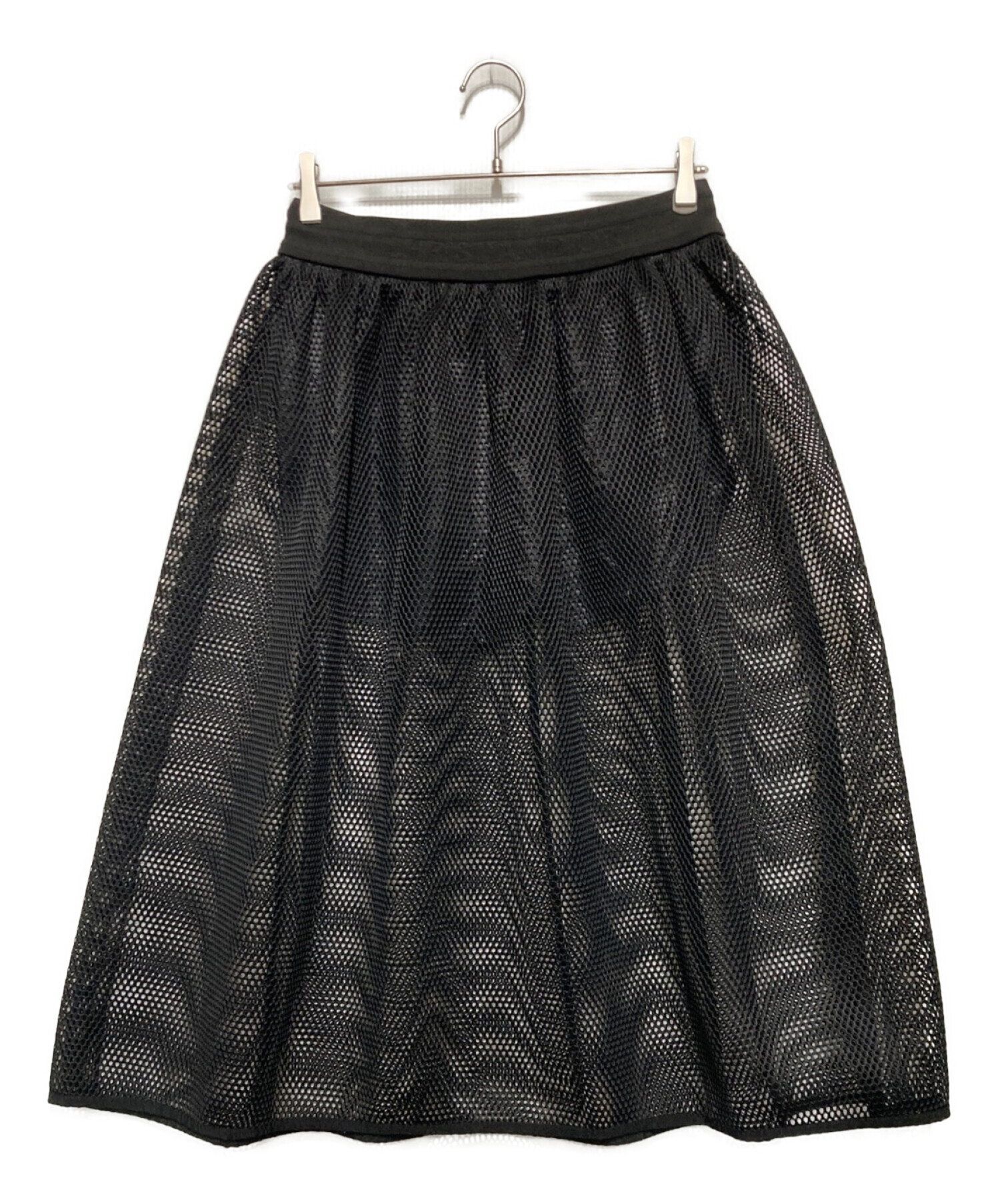 Christian Dior (クリスチャン ディオール) メッシュフレアスカート　117J36A8053 ブラック サイズ:SIZE2