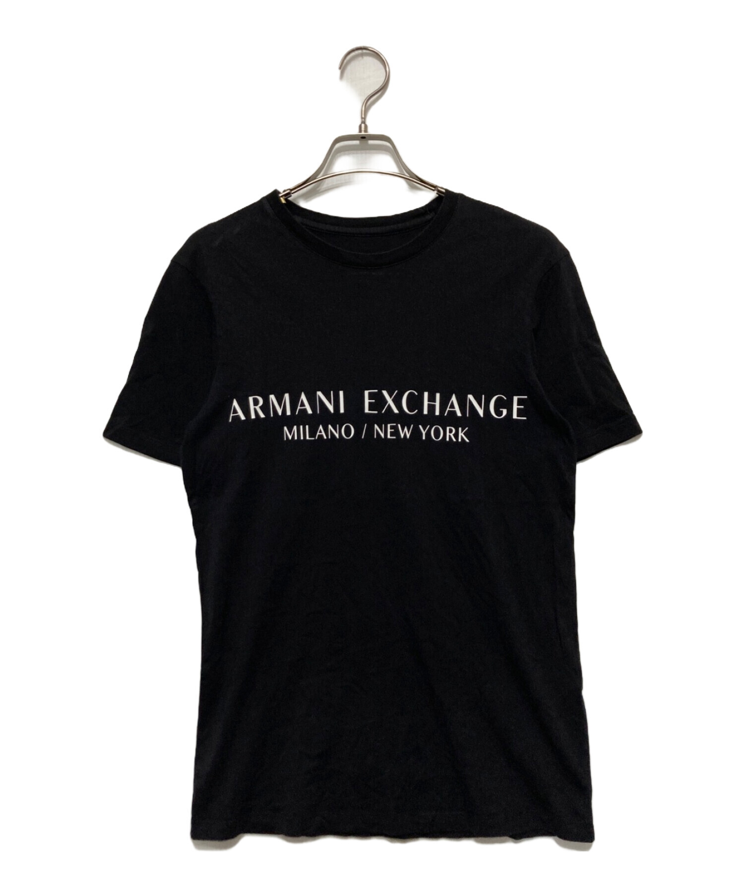 ARMANI EXCHANGE (アルマーニ エクスチェンジ) ロゴＴシャツ ブラック サイズ:XS