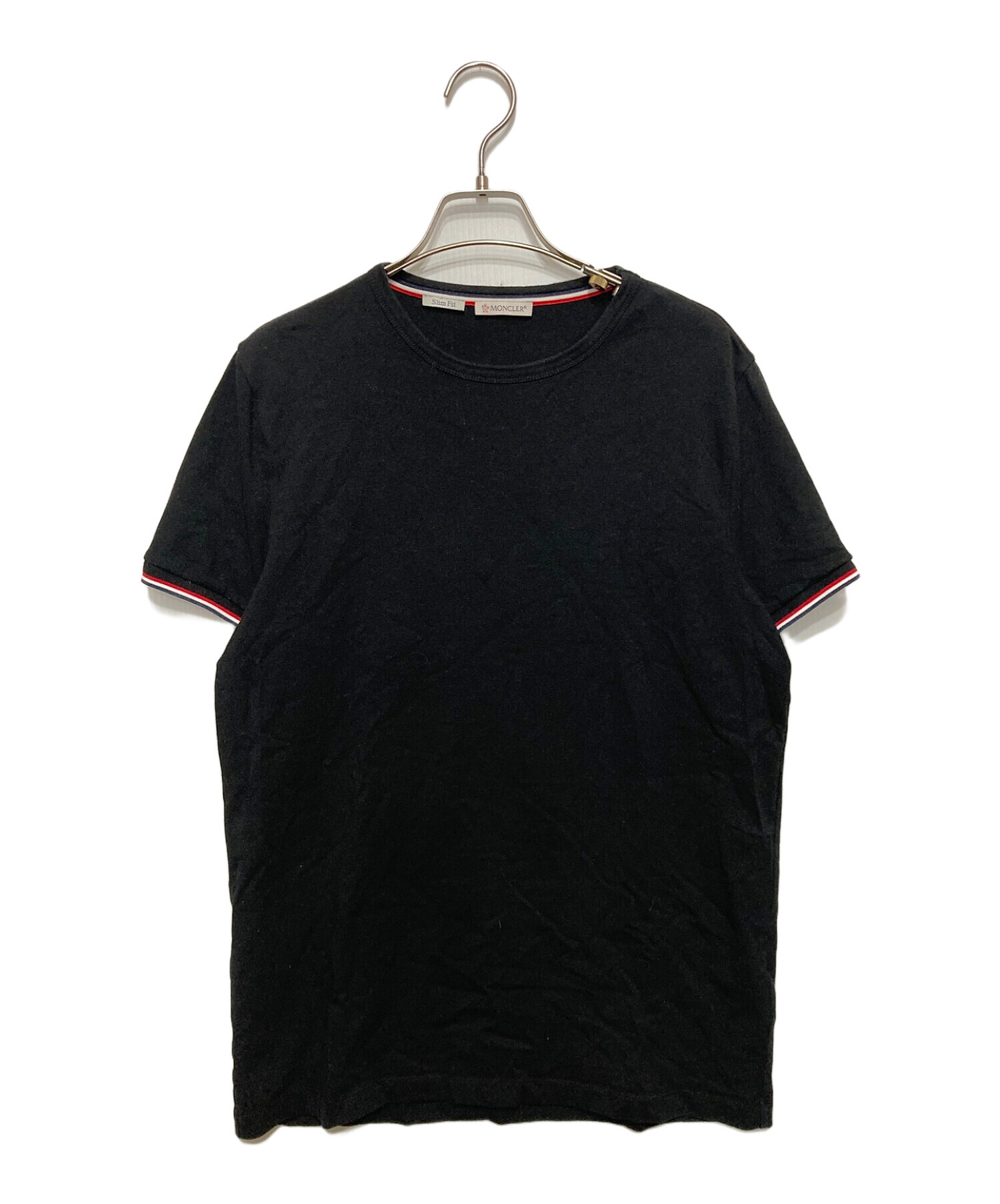中古・古着通販】MONCLER (モンクレール) Tシャツ ブラック サイズ:L 