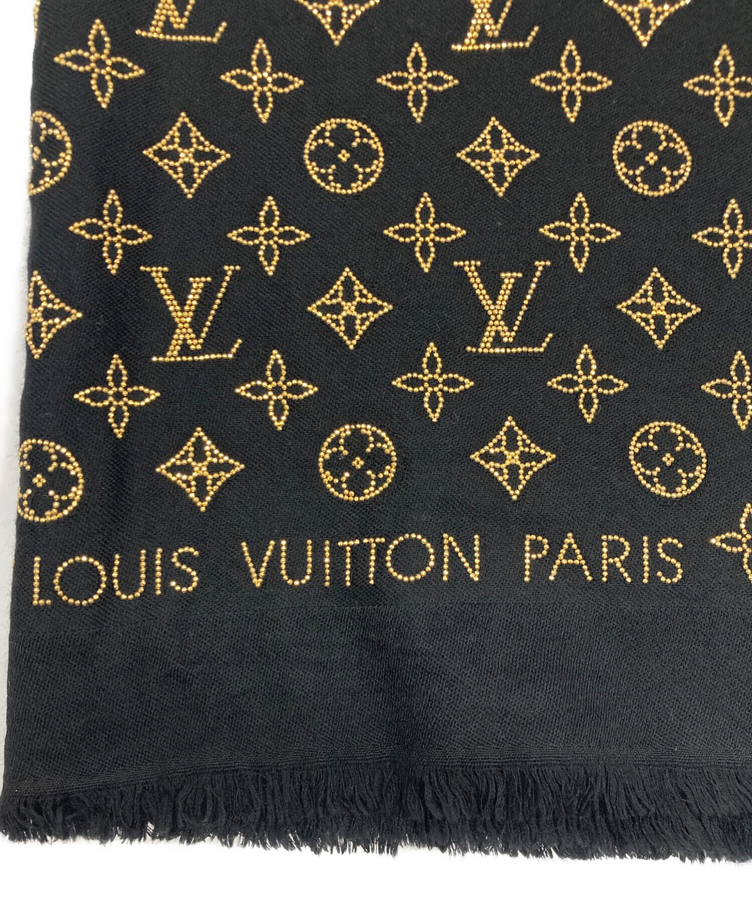 LOUIS VUITTON (ルイ ヴィトン) ショール・モアモノグラムストール　M70670 ブラック