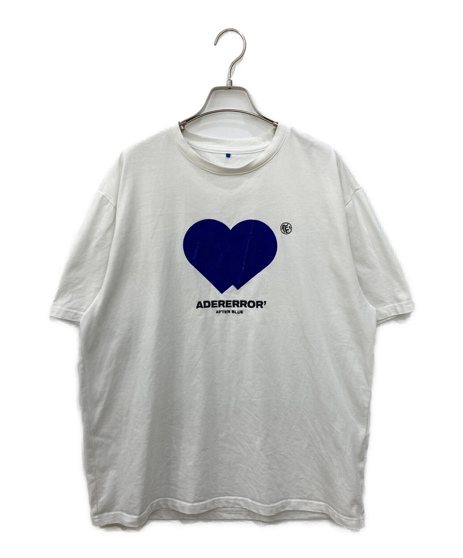 ADER error (アーダーエラー) TWIN HEART LOGO T-SHIRT　ツインハートロゴTシャツ ホワイト サイズ:A2