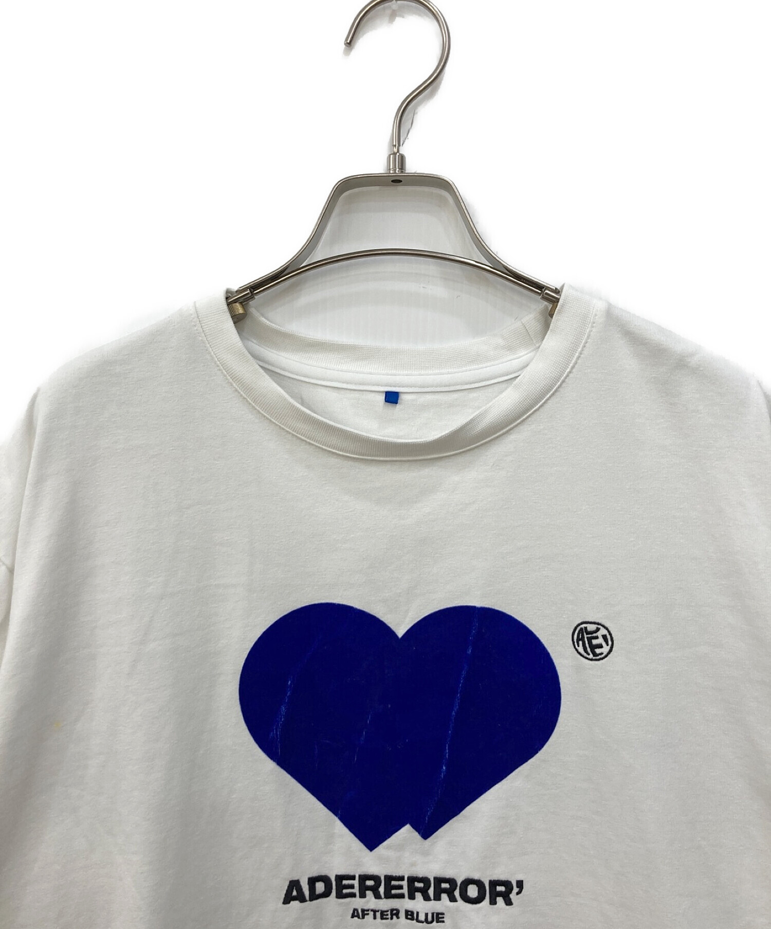 ADER error (アーダーエラー) TWIN HEART LOGO T-SHIRT　ツインハートロゴTシャツ ホワイト サイズ:A2