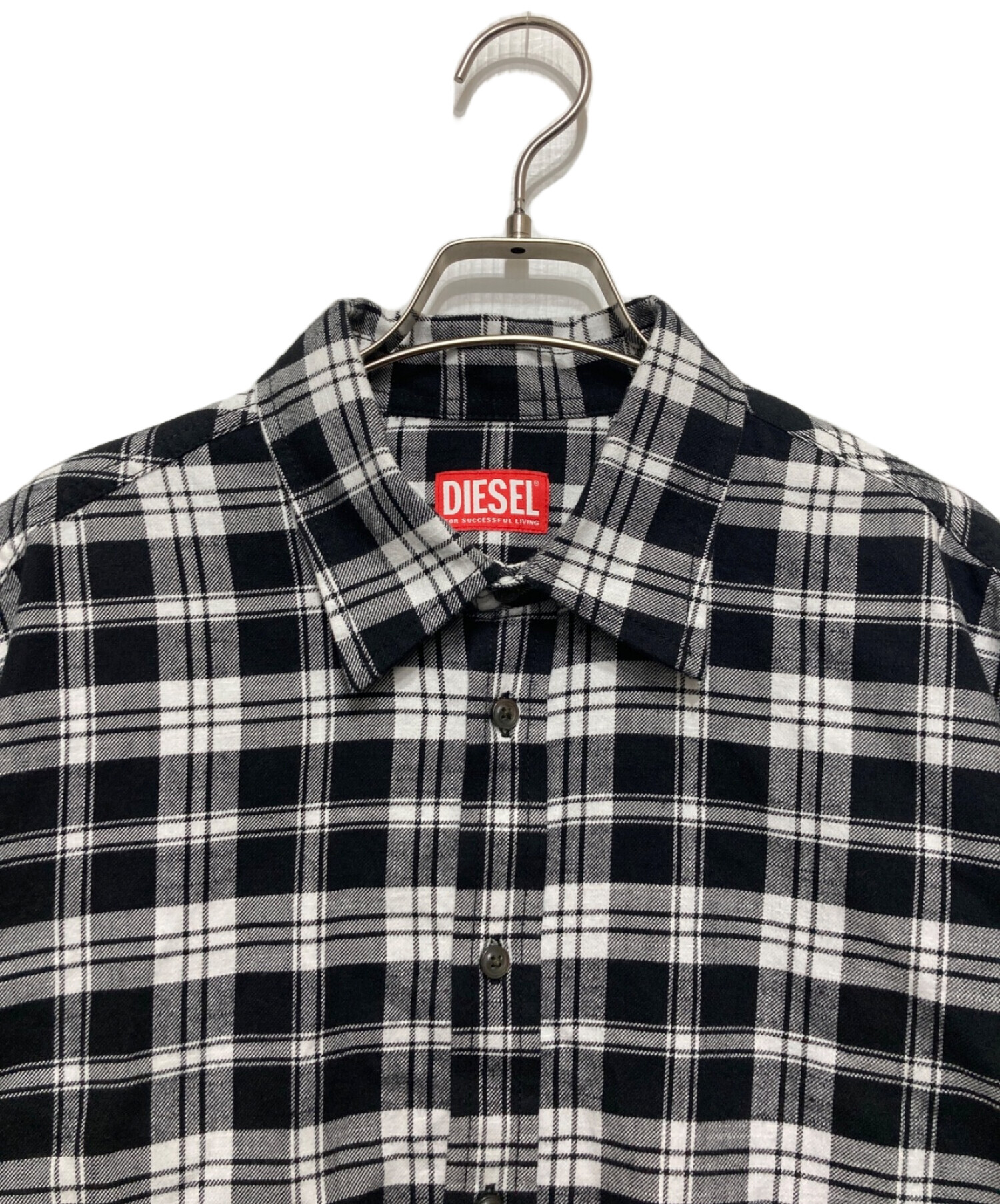 中古・古着通販】DIESEL (ディーゼル) チェックシャツ ブラック サイズ:SIZE46｜ブランド・古着通販 トレファク公式【TREFAC  FASHION】スマホサイト